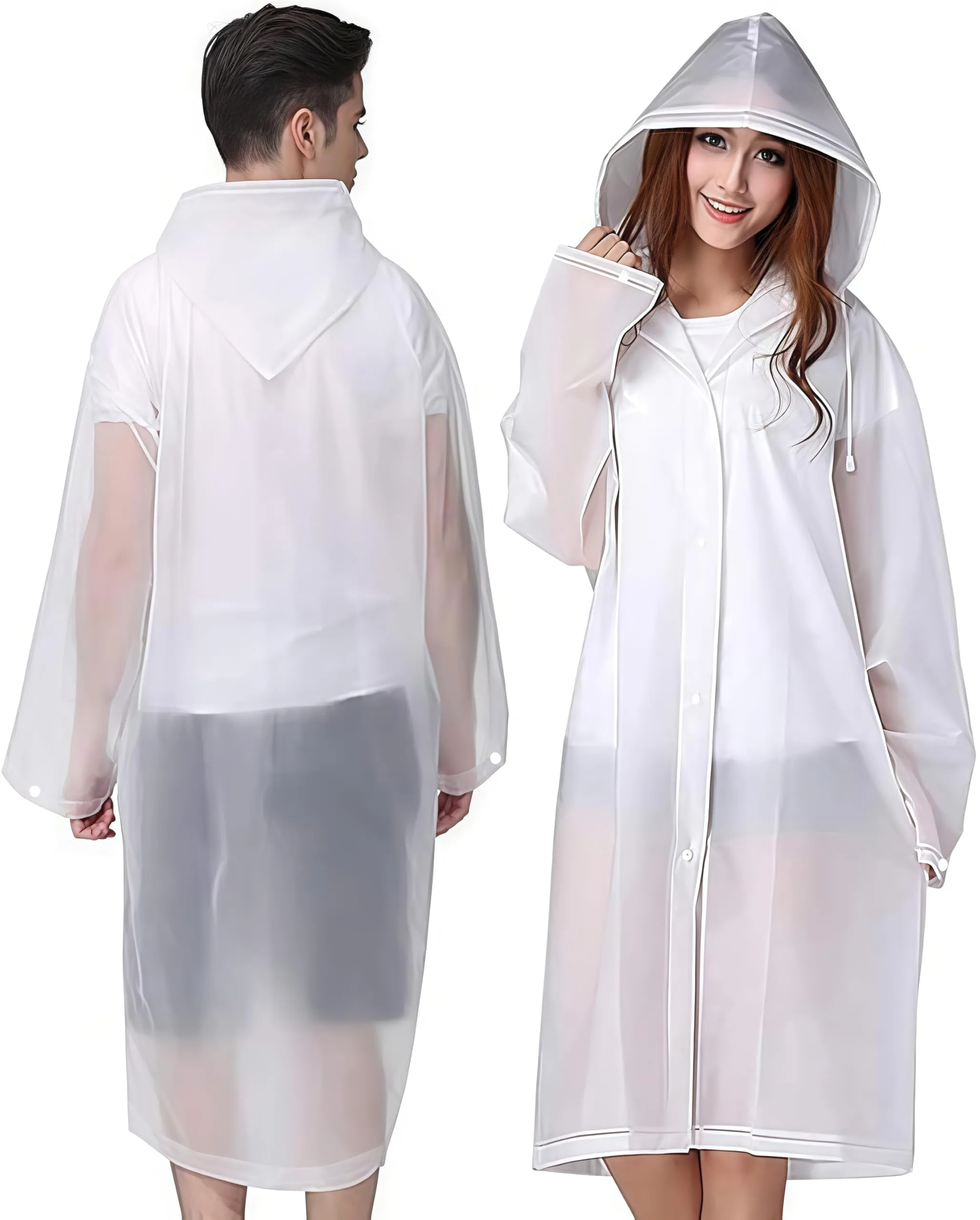 GUKOY Poncho Pioggia Impermeabile in EVA per Uomini e Donne, 2 Pezzi - immagine 1