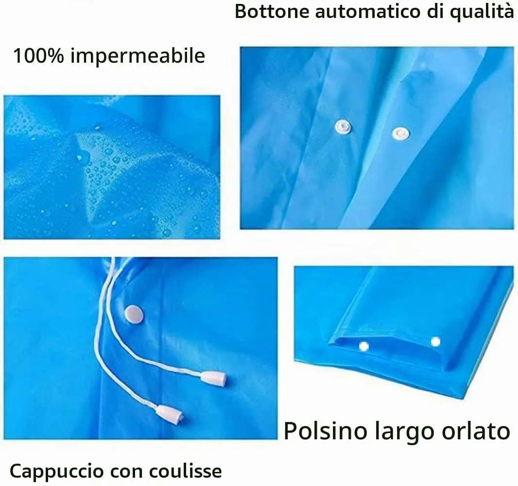 GUKOY Poncho Impermeabile in EVA per Uomini e Donne, 2 Pezzi - immagine 3