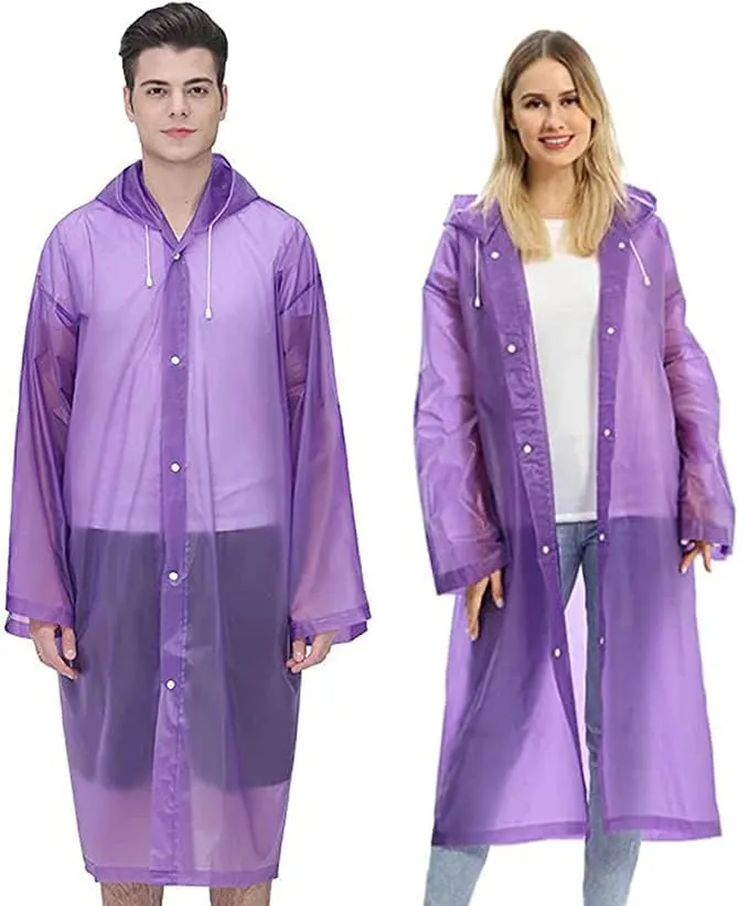 GUKOY Poncho Pioggia Impermeabile in EVA per Uomini e Donne, 2 Pezzi - immagine 2