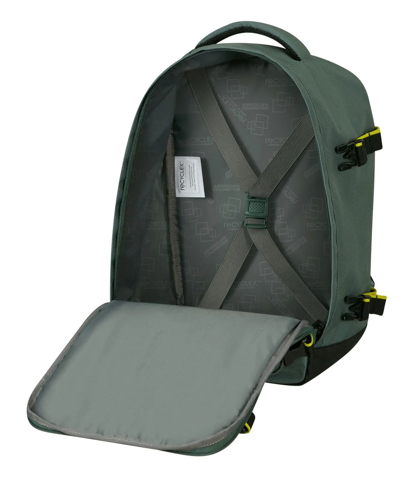 American Tourister Take2Cabin Zaino Bagaglio a Mano Ryanair 25 x 20 x 40 cm, 24 L, Verde Dark Forest - immagine 6