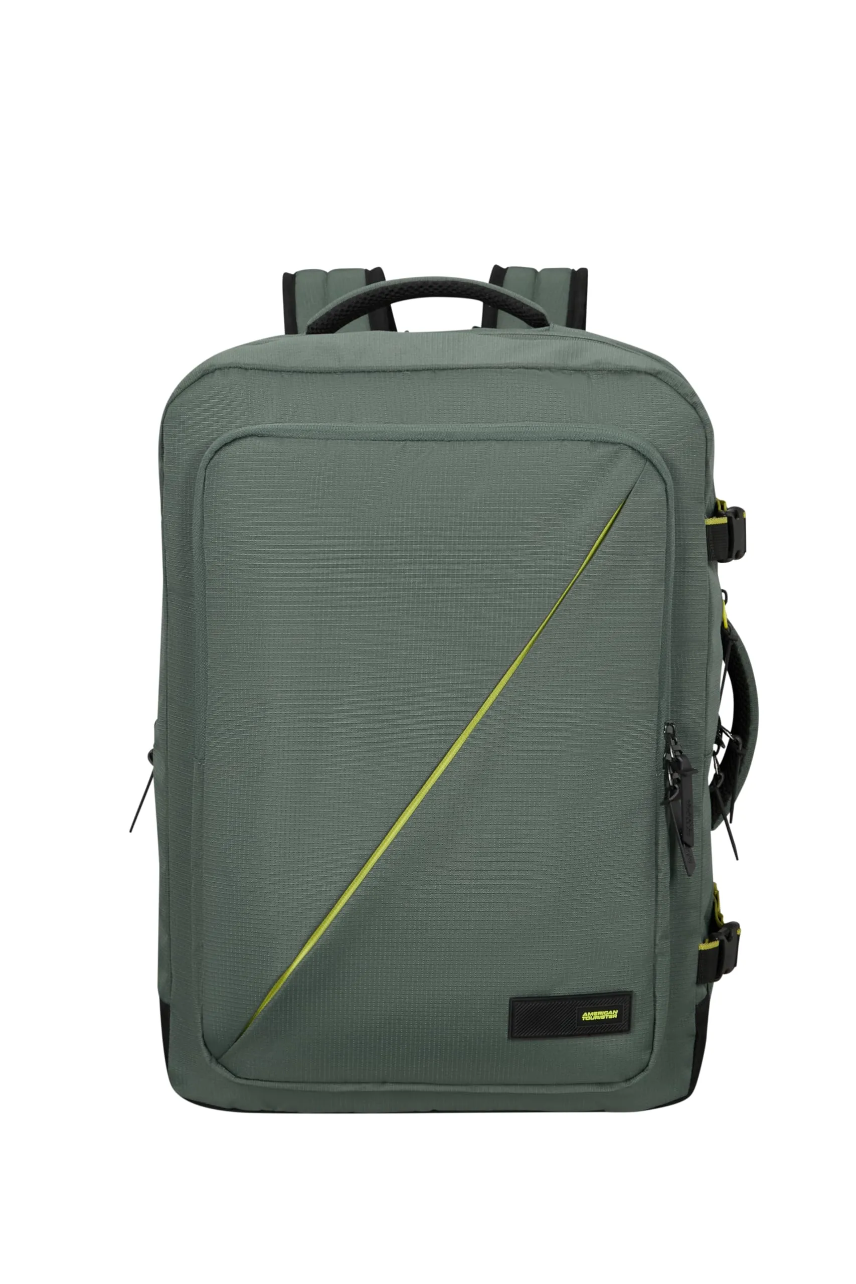 American Tourister Take2Cabin Zaino da viaggio espandibile 17,3 pollici, 55 cm, 42,5/48,5 L, Verde Dark Forest - immagine 2