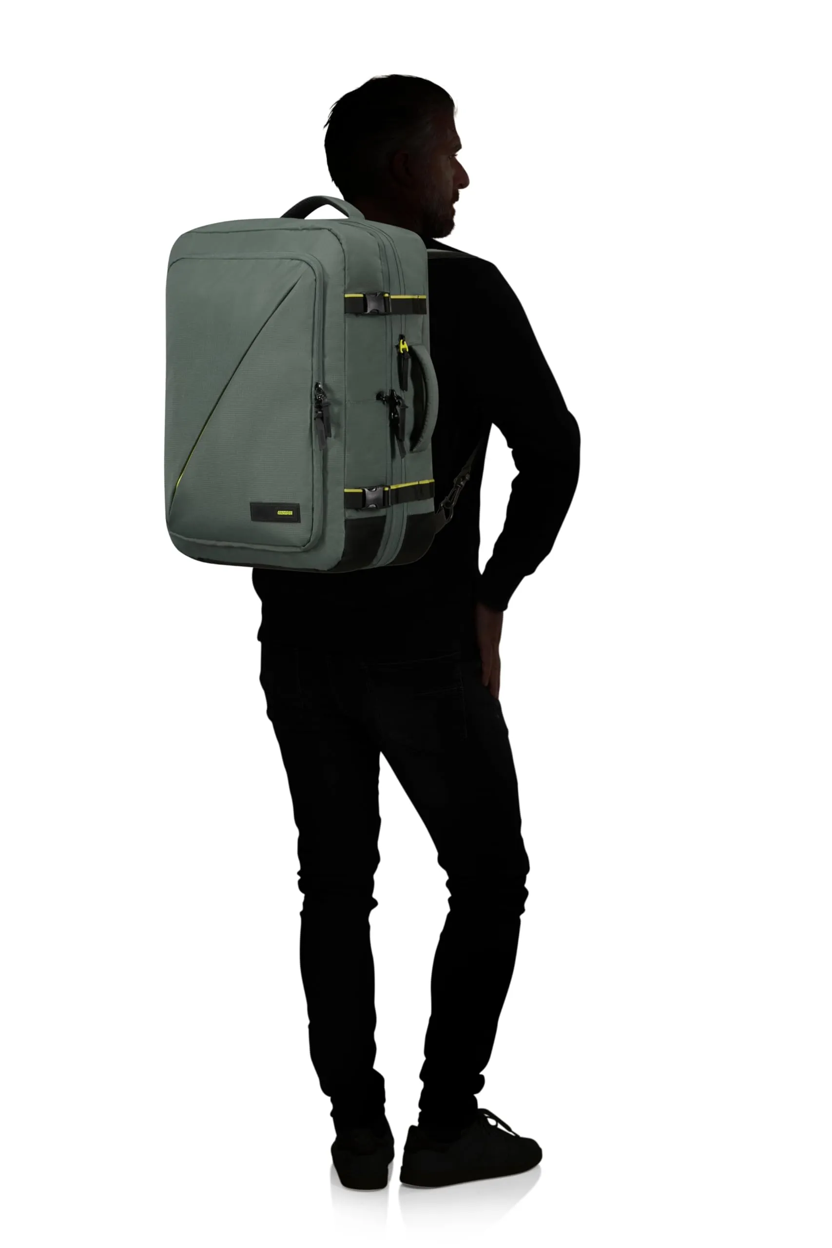 American Tourister Take2Cabin Zaino da viaggio espandibile 17,3 pollici, 55 cm, 42,5/48,5 L, Verde Dark Forest - immagine 11