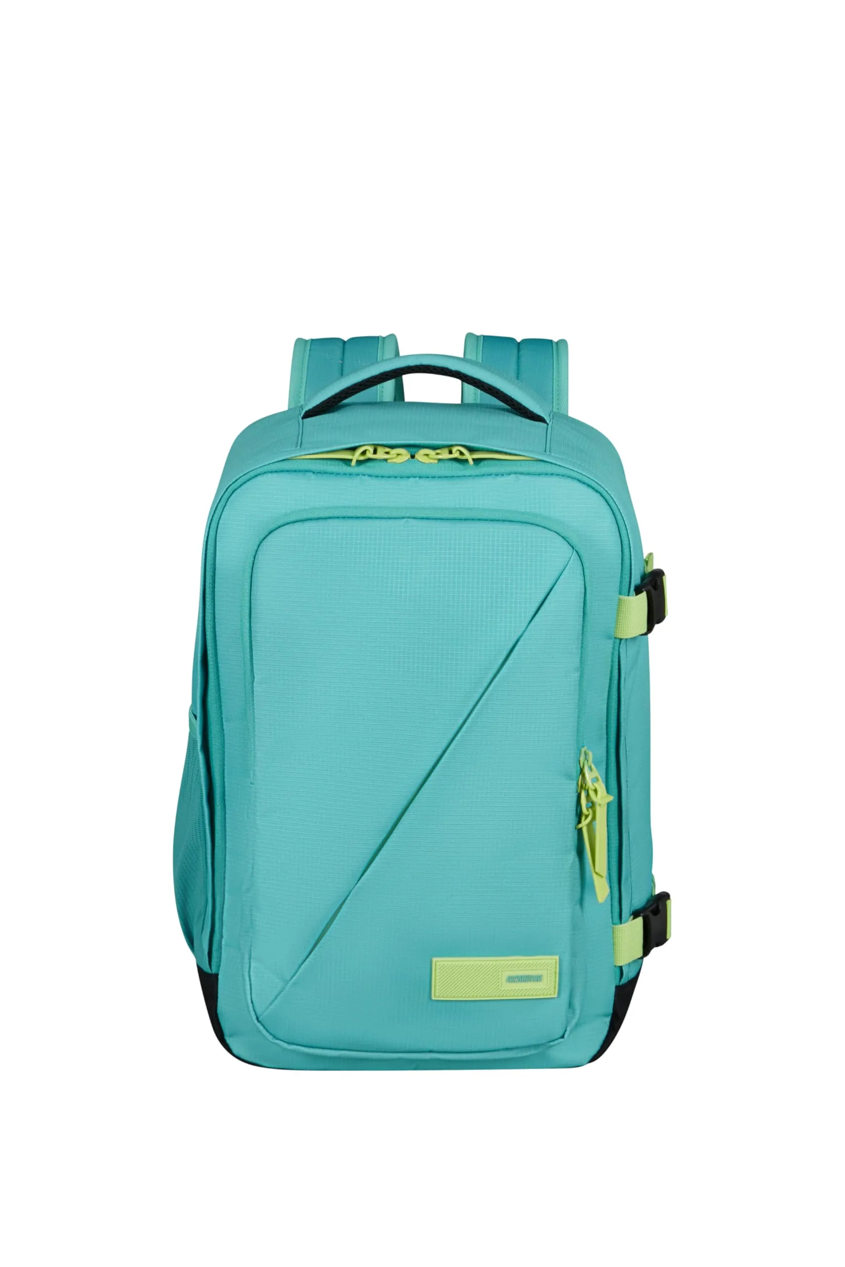 American Tourister Take2Cabin Zaino da cabina Ryanair 25 x 20 x 40 cm, 24 L, Dusty Turquoise/Lime - immagine 2