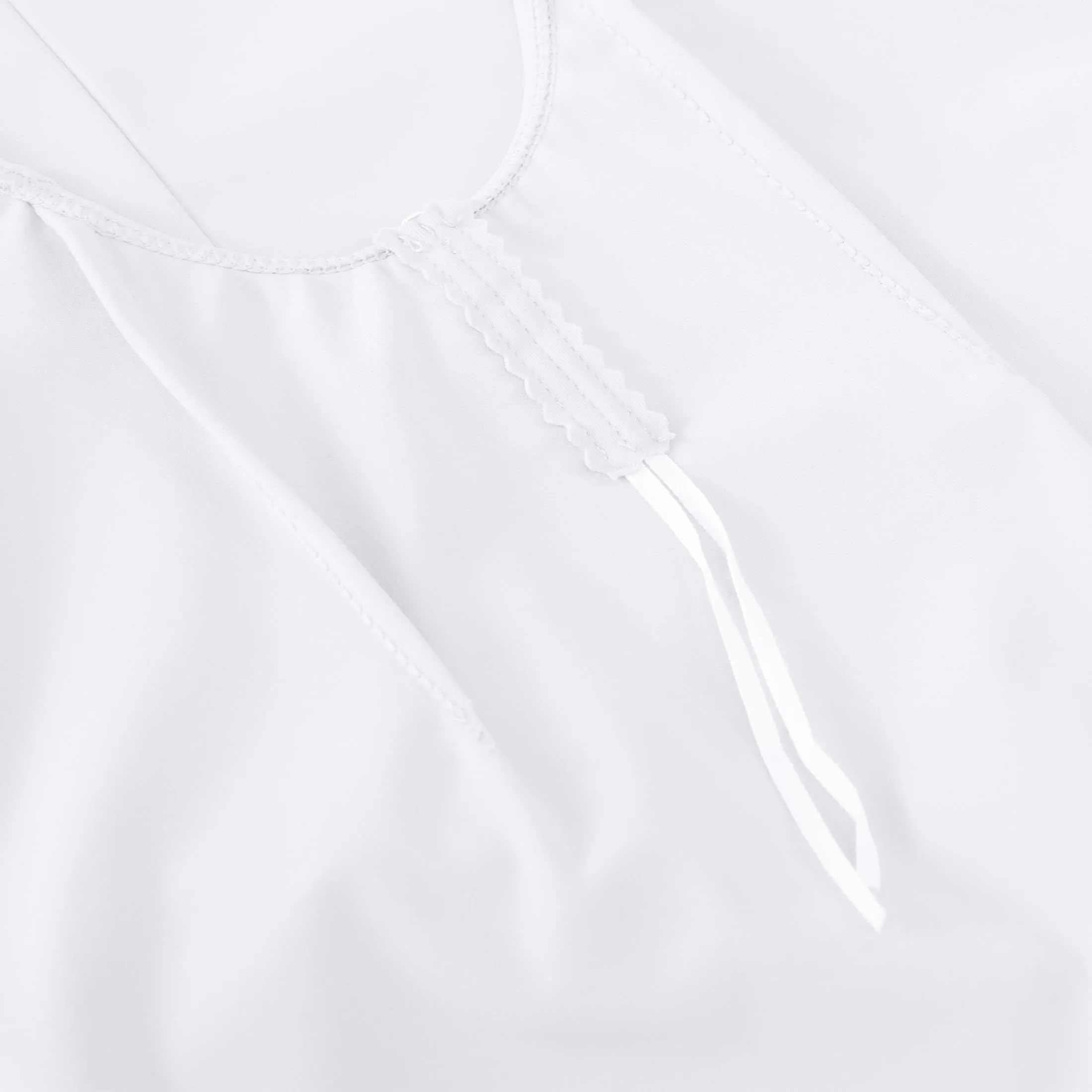 ZYXWVU Body Danza Classica Bambina con Spalline Regolabili, Bianco, 10-11 anni - immagine 5