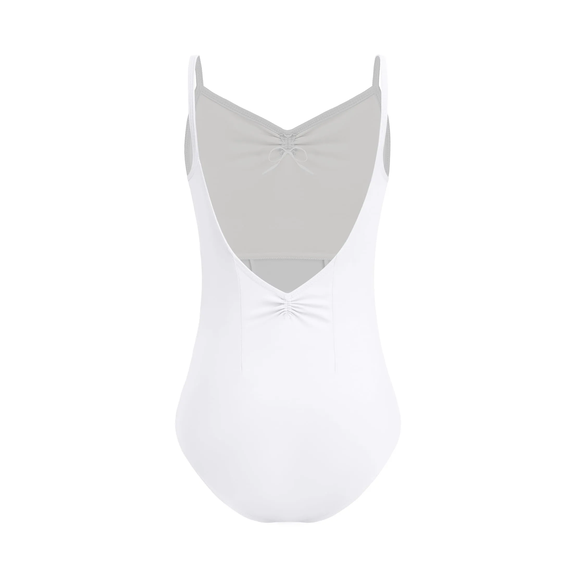 ZYXWVU Body Danza Classica Bambina con Spalline Regolabili, Bianco, 11-12 anni - immagine 2