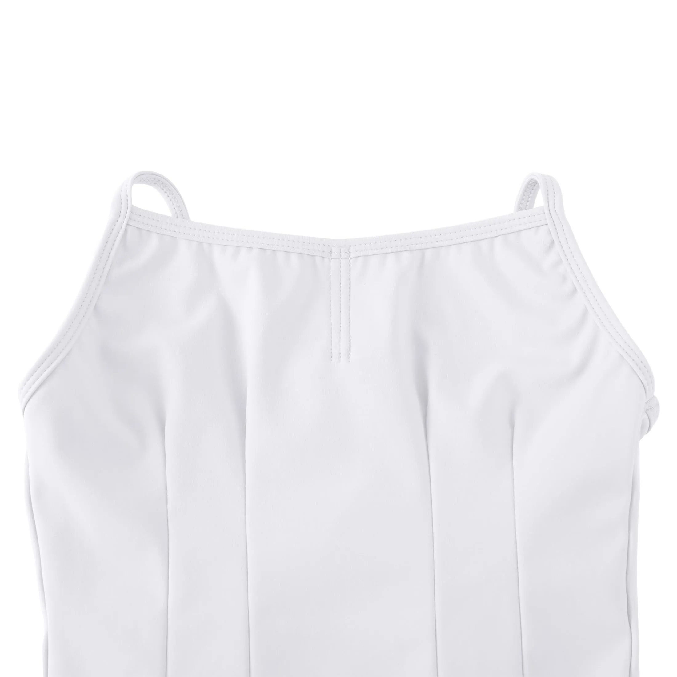 ZYXWVU Body Danza Classica Bambina con Spalline Regolabili, Bianco, 11-12 anni - immagine 4