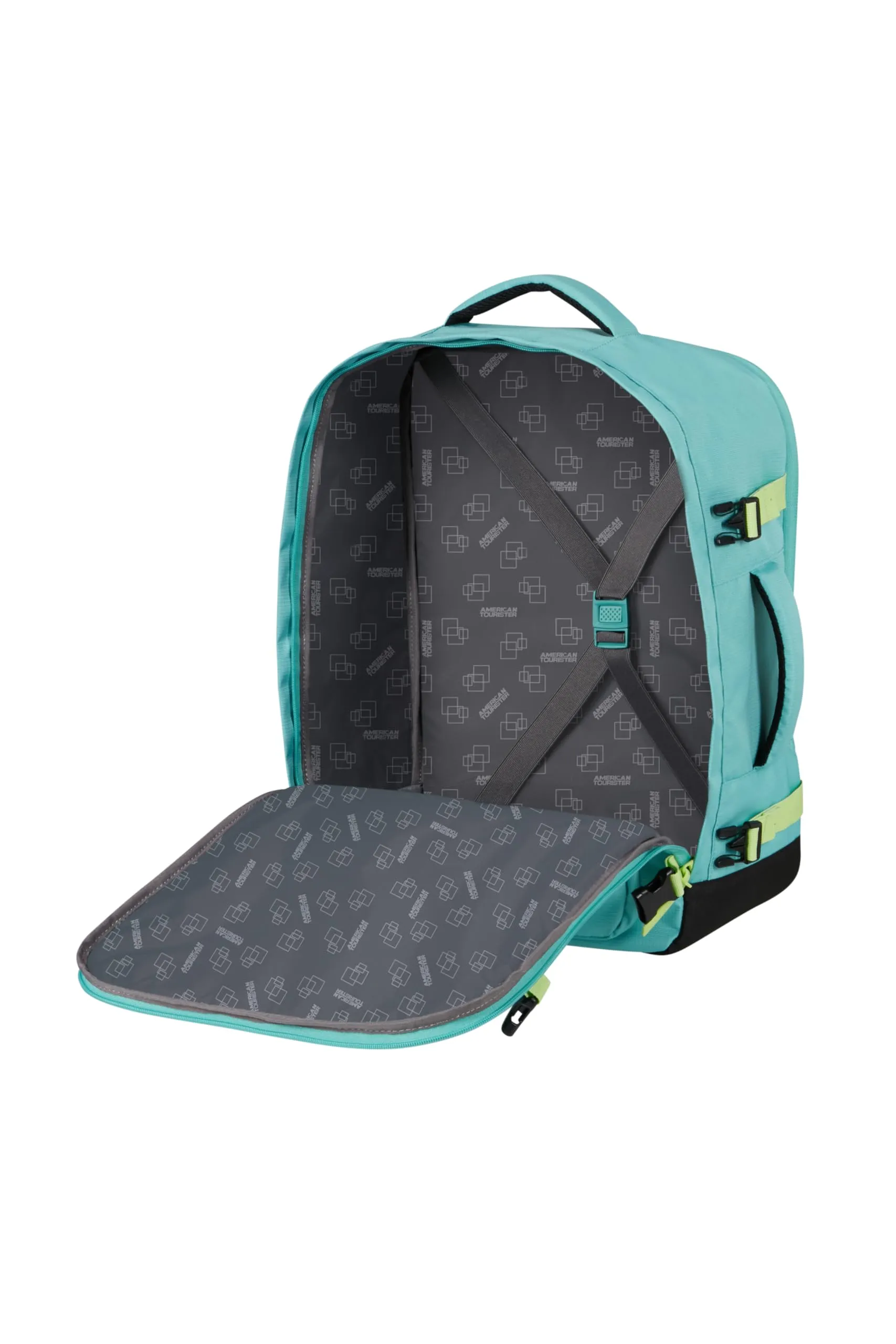American Tourister Take2Cabin Borsa da Cabina EasyJet 36 x 20 x 45 cm 38L Dusty Turquoise/Lime - immagine 5