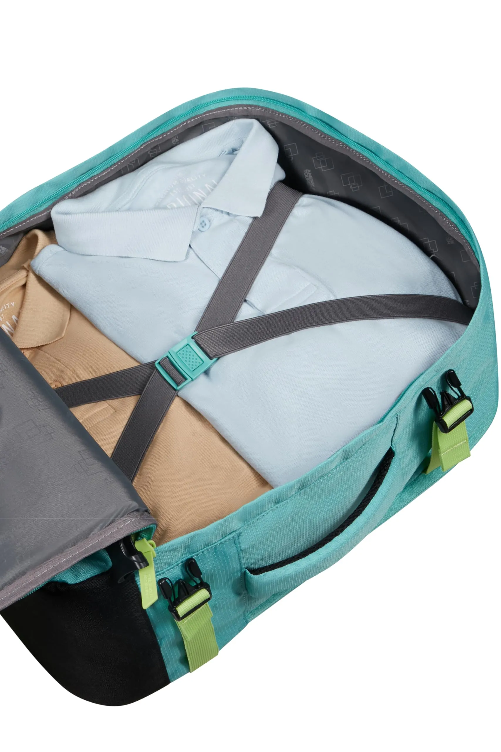 American Tourister Take2Cabin Borsa da Cabina EasyJet 36 x 20 x 45 cm 38L Dusty Turquoise/Lime - immagine 6