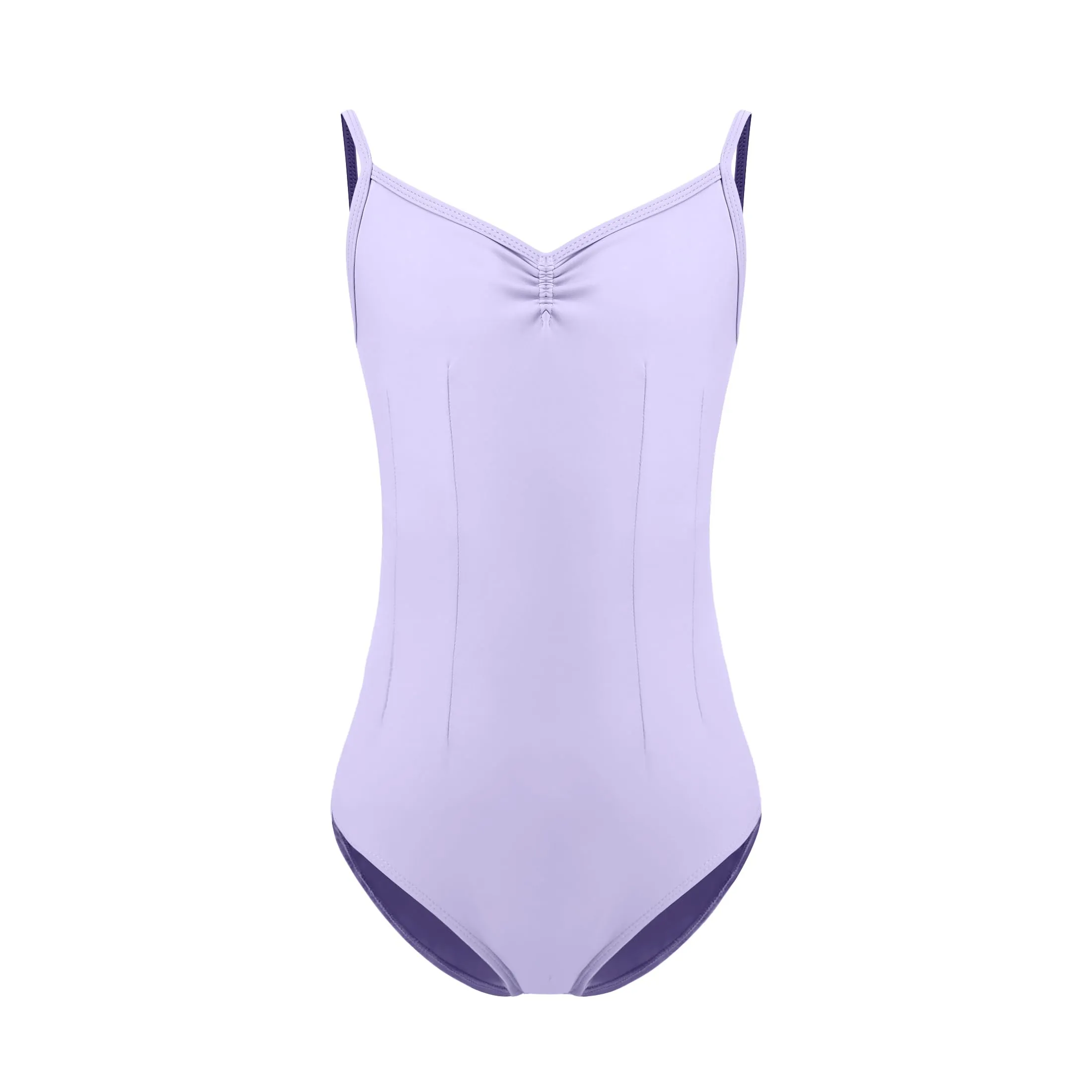 ZYXWVU Body Danza Classica Bambina con Spalline Regolabili, Viola, 6-8 anni - immagine 1