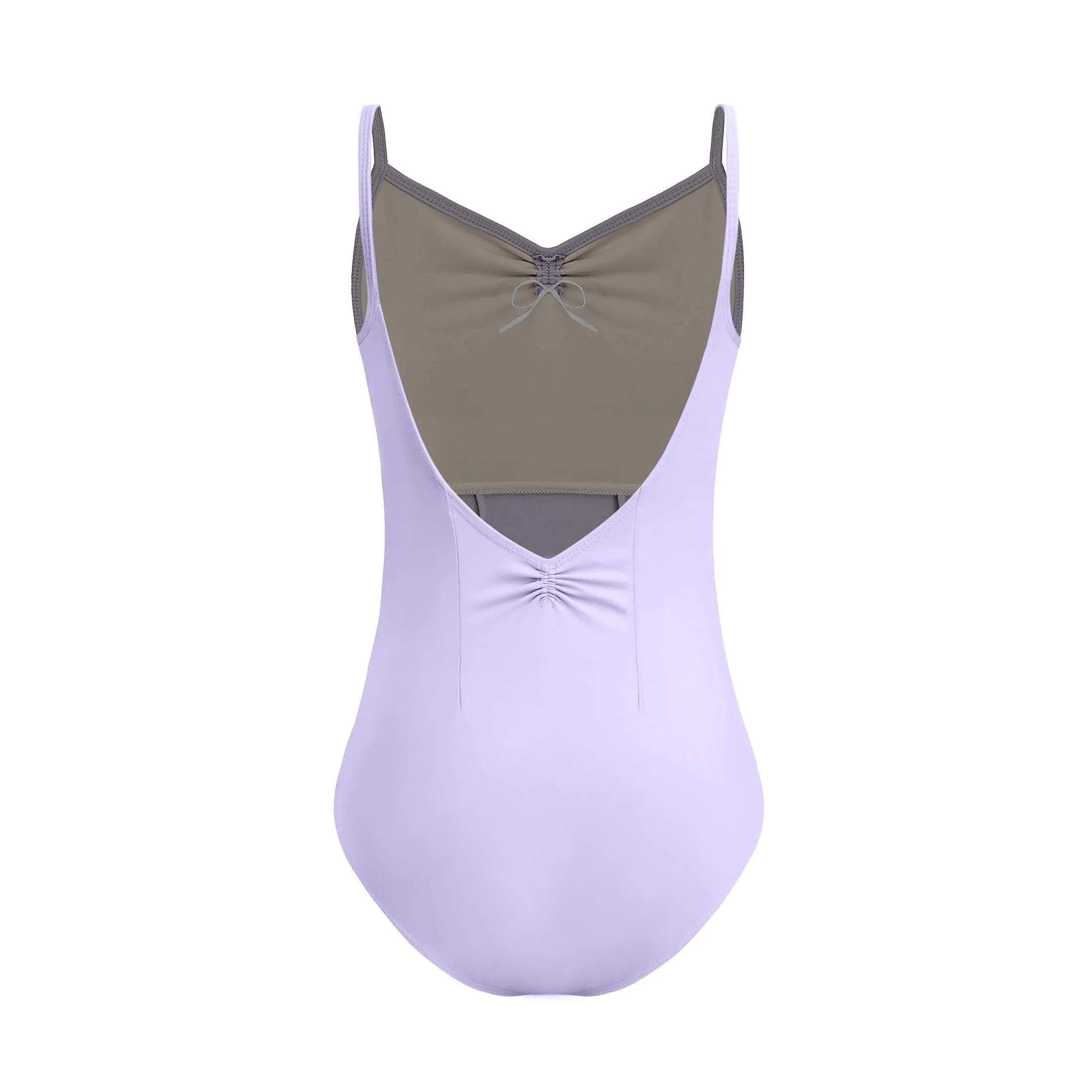 ZYXWVU Body Danza Classica Bambina con Spalline Regolabili, Viola, 6-8 anni - immagine 2