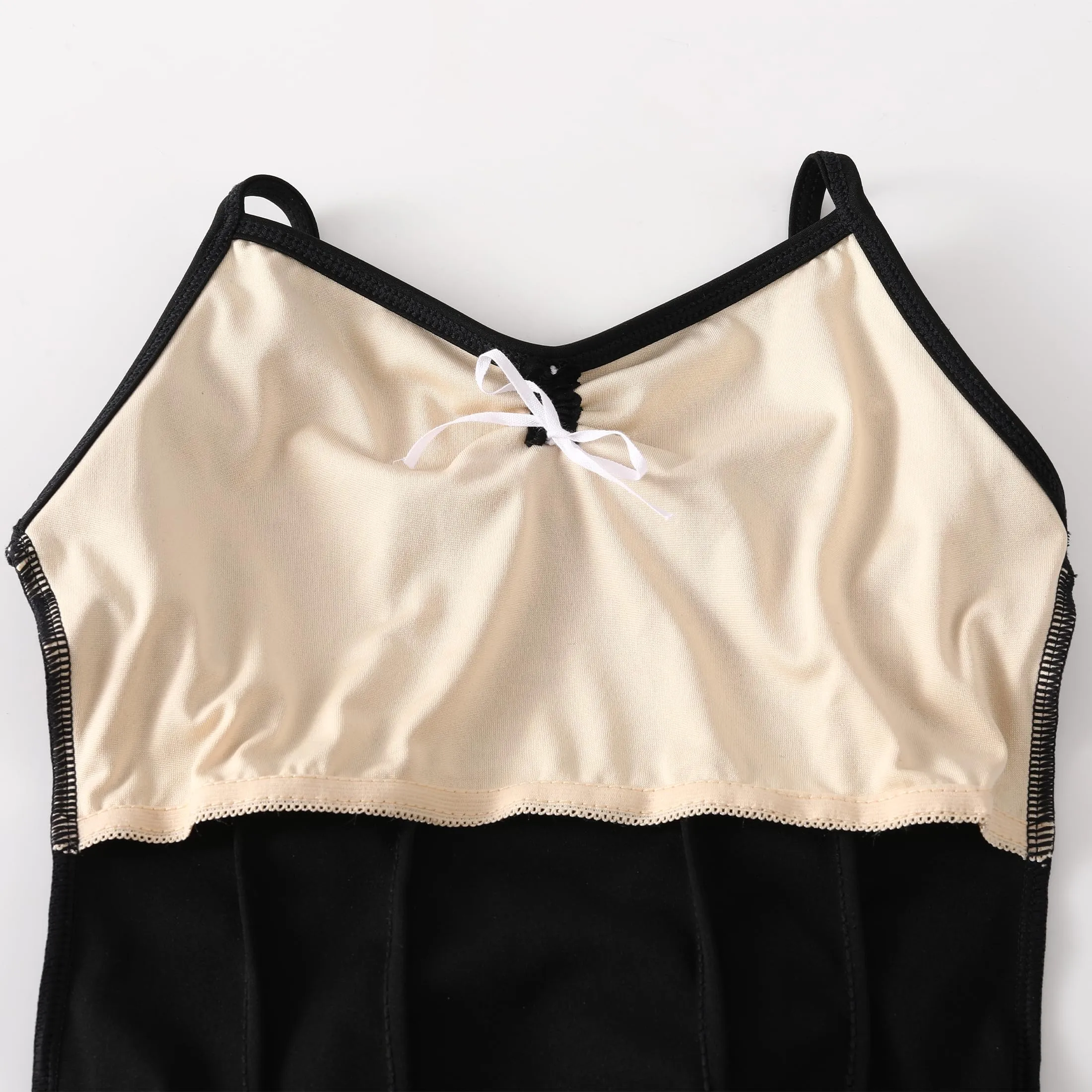 ZYXWVU Body Danza Classica Bambina con Spalline Regolabili, Nero, 6-8 anni - immagine 7