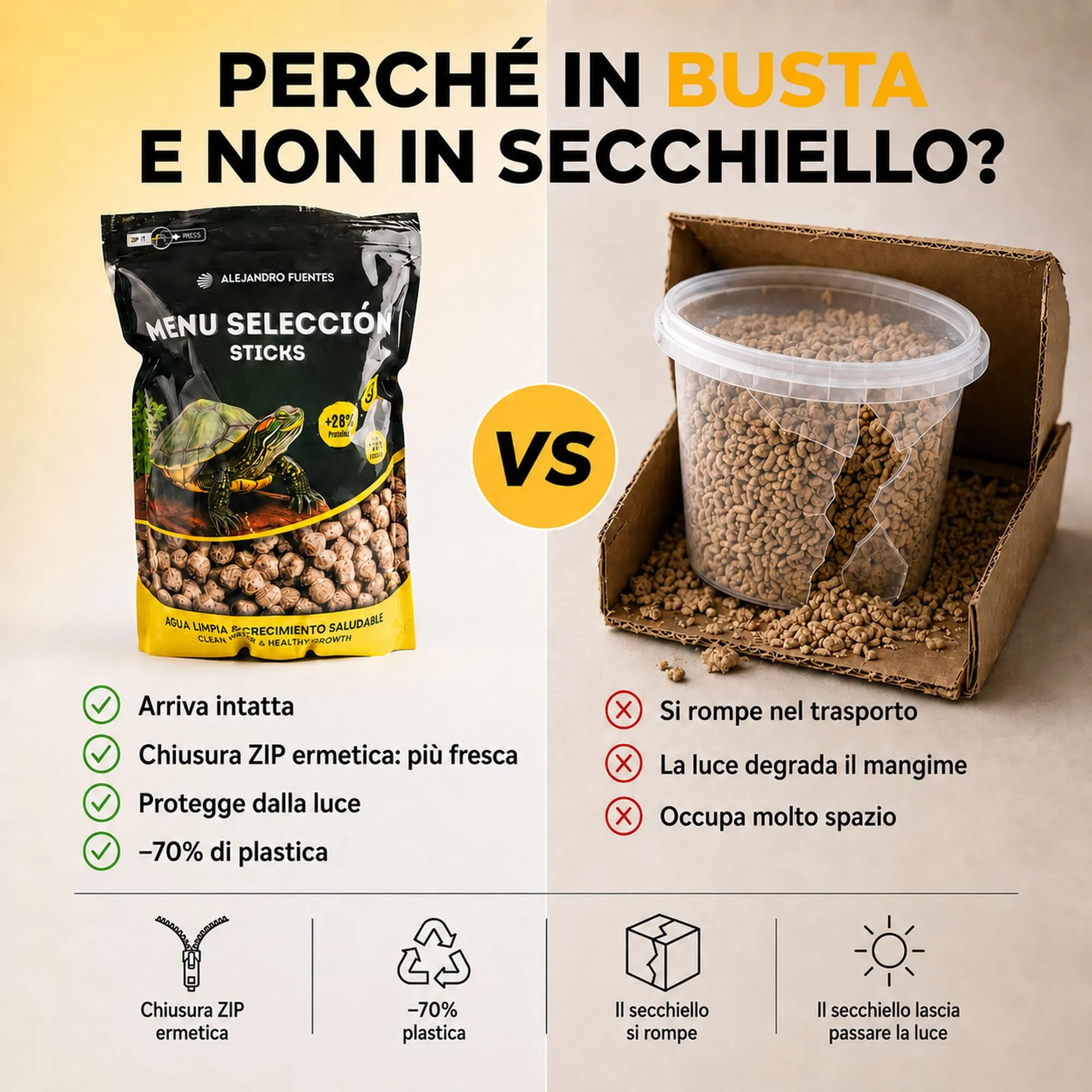 Alejandro Fuentes Mangime Tartarughe Acqua Adulte, 5L Pellet Galleggianti 5mm - immagine 5