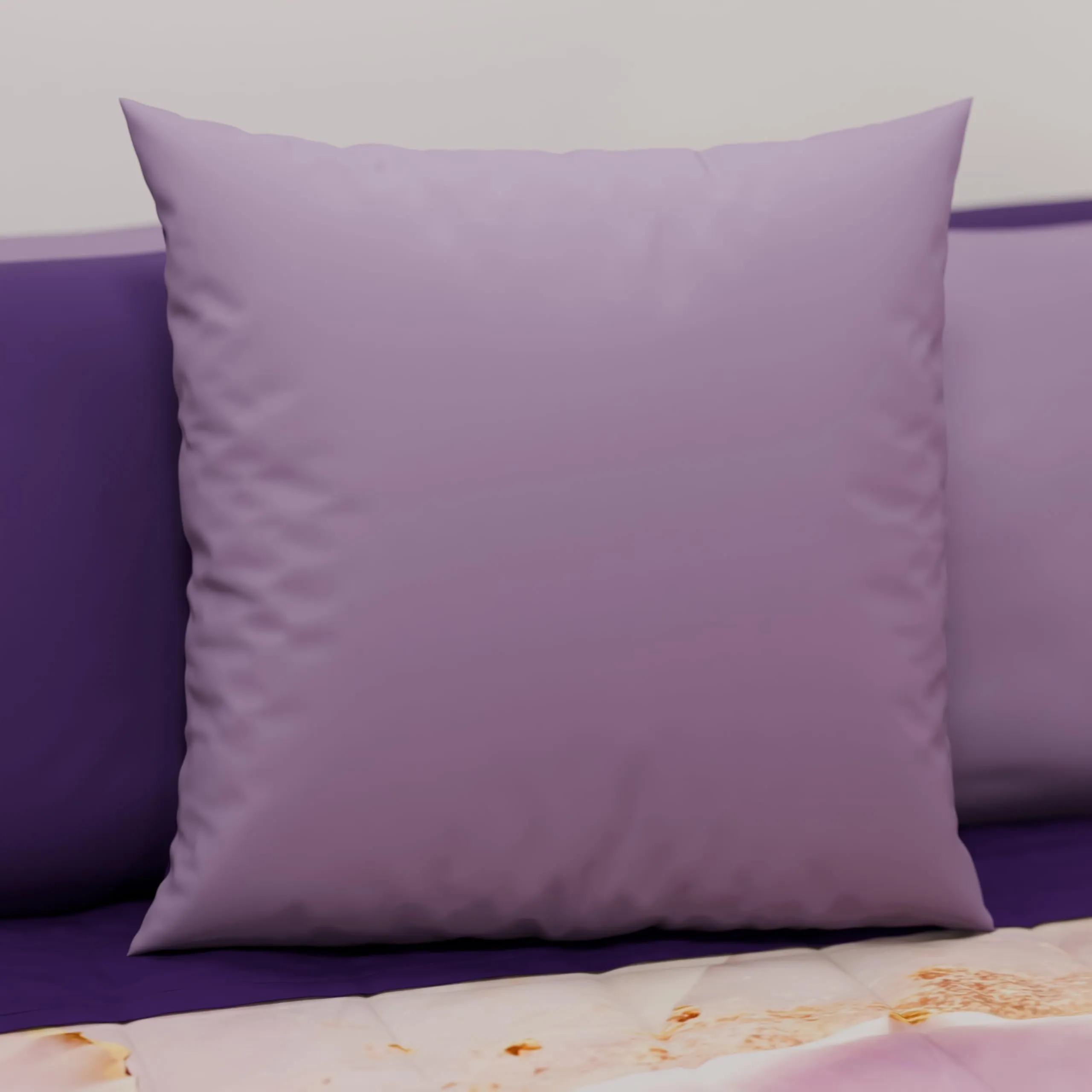PETTI Artigiani Italiani Federe Cuscino 50x50 cm in Microfibra, Set 2 Fodere Double Face, Lilla e Viola - immagine 2