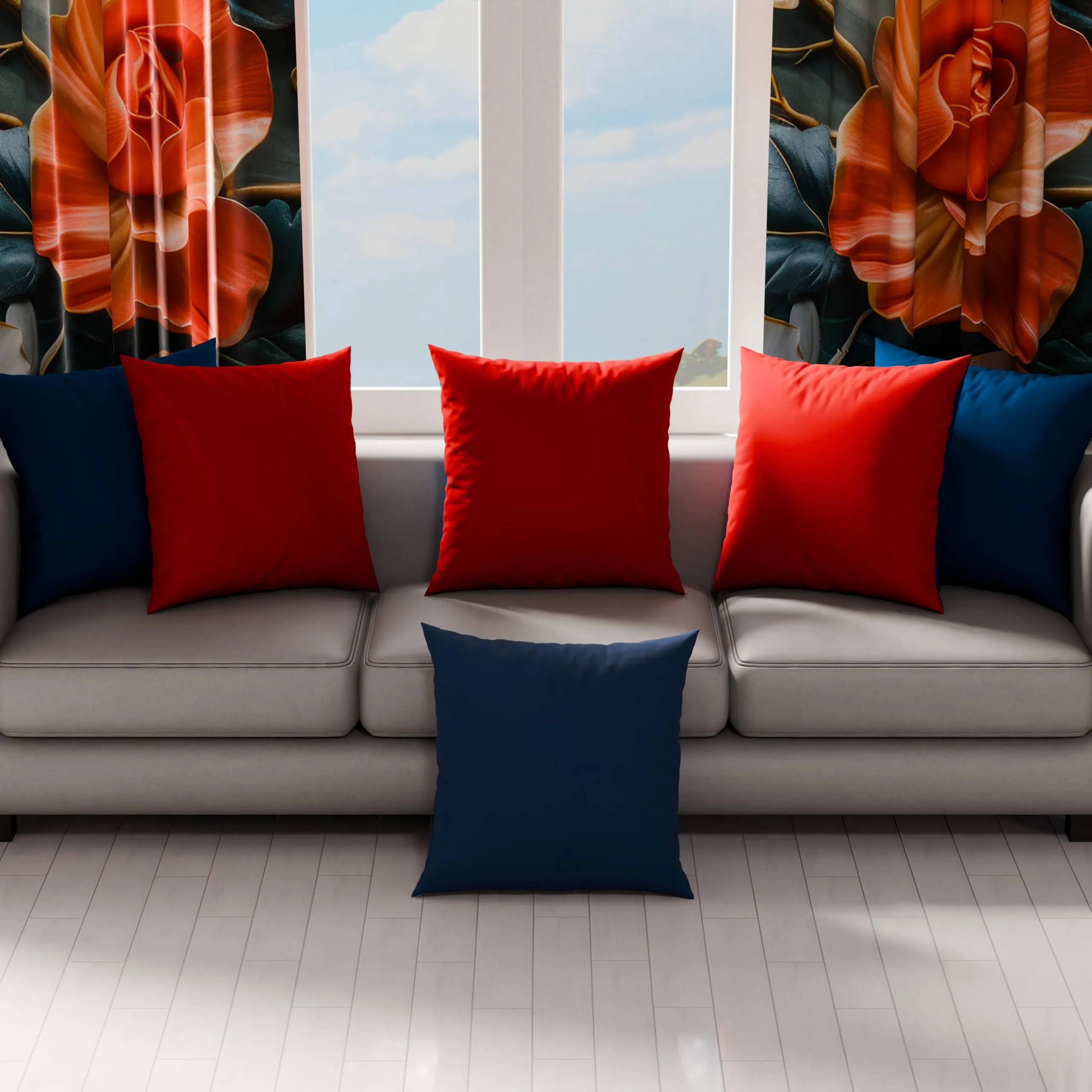PETTI Artigiani Italiani Federe Cuscino 45x45 cm in Microfibra Double Face, Set 2, Blu Bordeaux - immagine 3
