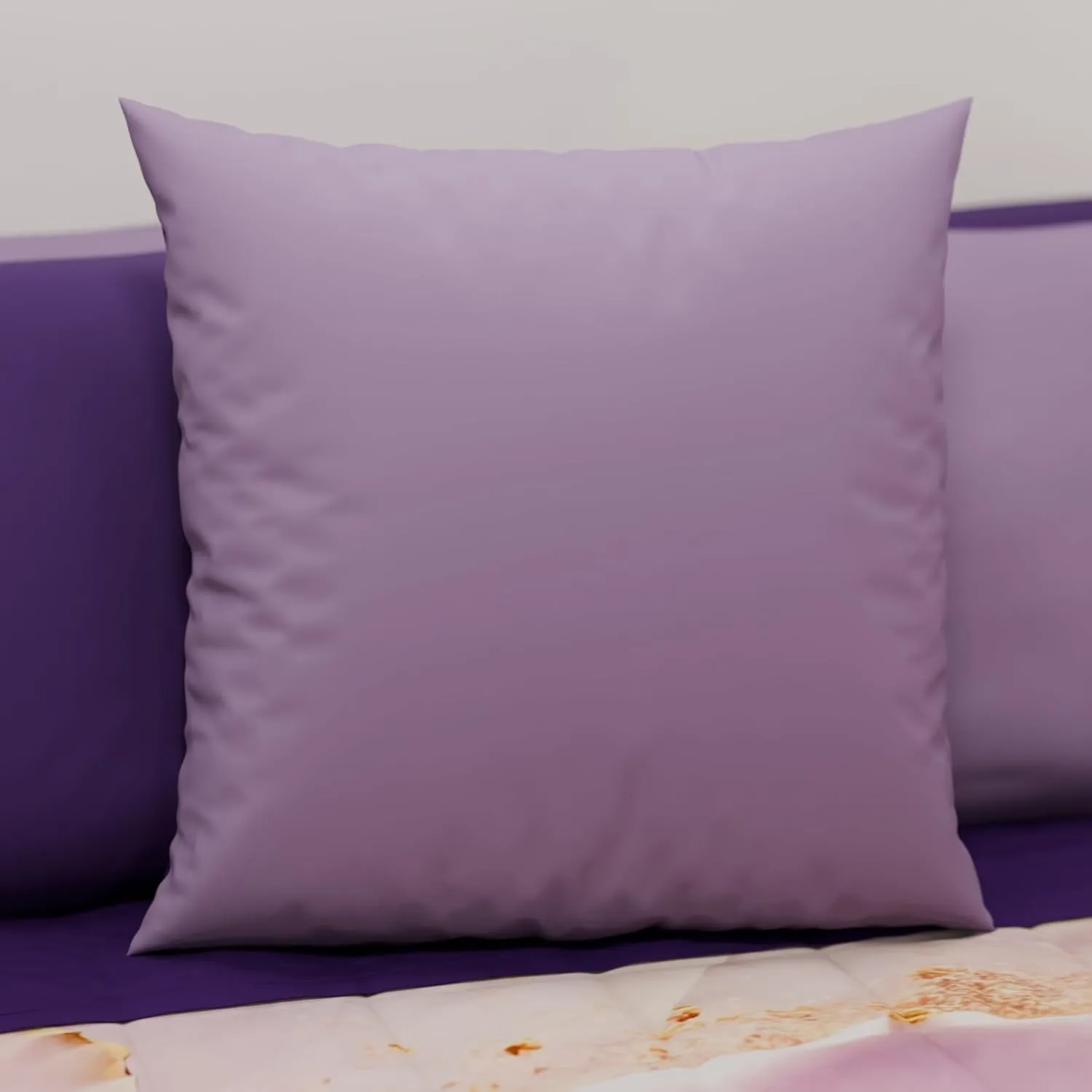PETTI Artigiani Italiani Coppia di Federe Cuscino 80x50 cm in Microfibra Double Face Lilla e Viola, Set 2 - immagine 2