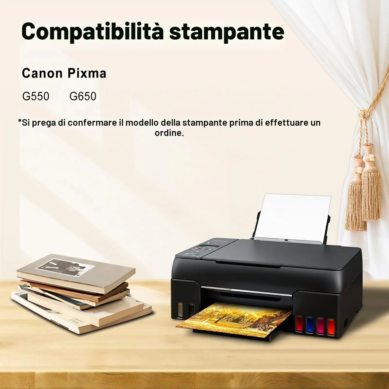 Miss Deer GI-53 Inchiostro per Canon PIXMA G650 G550 (GI-53BK, GI-53C, GI-53M, GI-53Y, GI-53R, GI-53GY, 6-Pack) - immagine 2