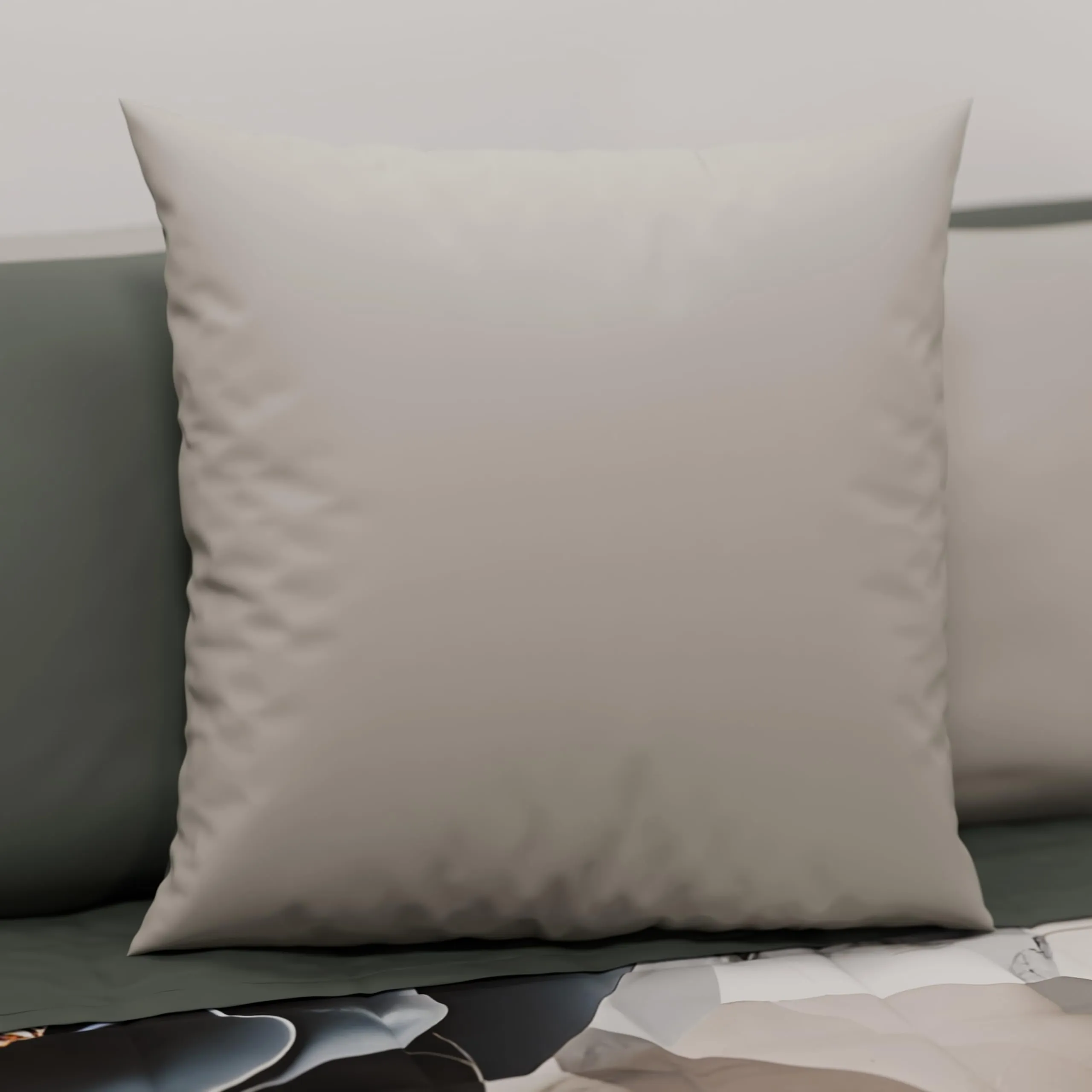 PETTI Artigiani Italiani Coppia di Federe Cuscino 35x35 cm in Microfibra, Double Face Grigio Chiaro e Scuro, Set di 2 - immagine 2