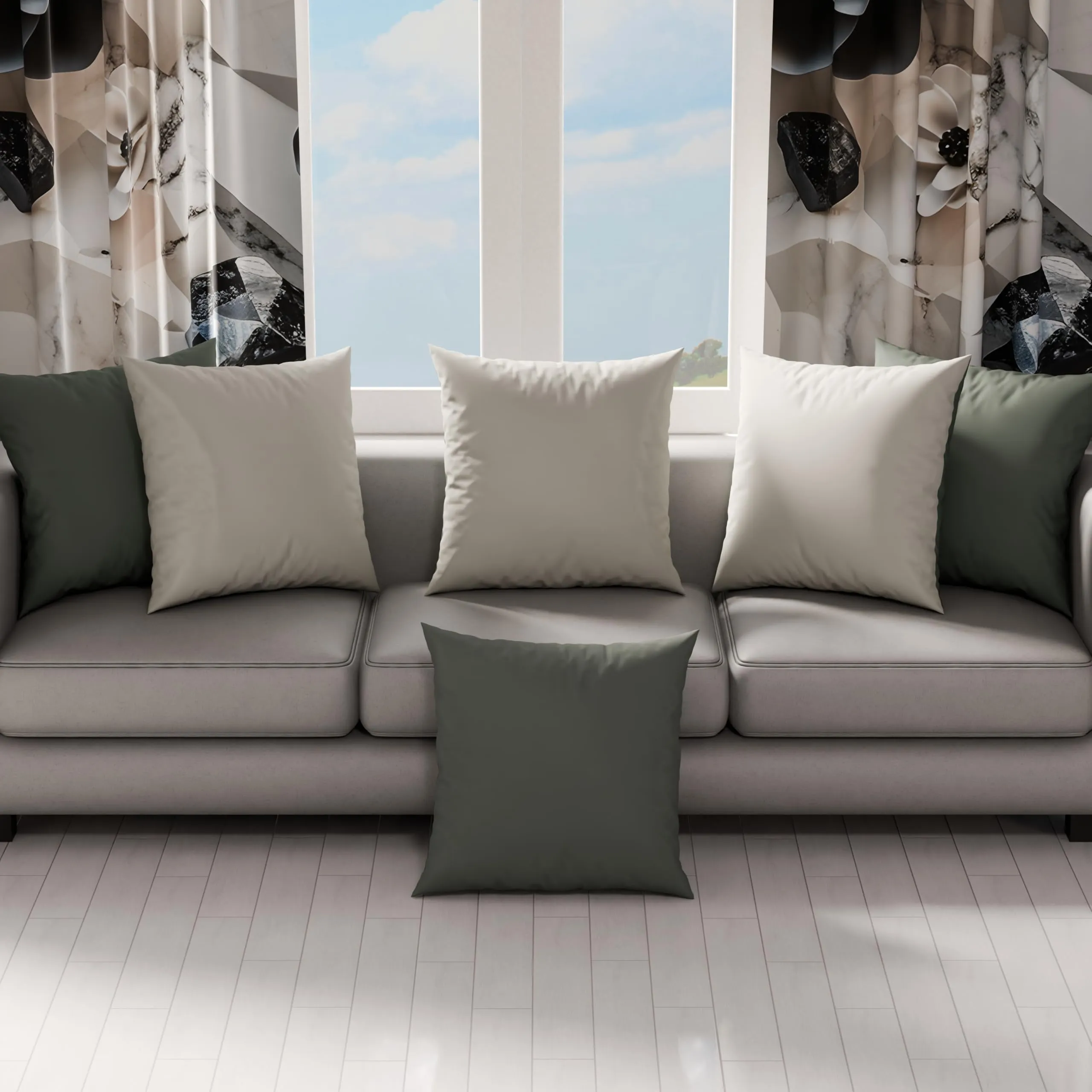 PETTI Artigiani Italiani Coppia di Federe Cuscino 50x50 cm in Microfibra Double Face Grigio Chiaro e Scuro, Set 2 - immagine 3