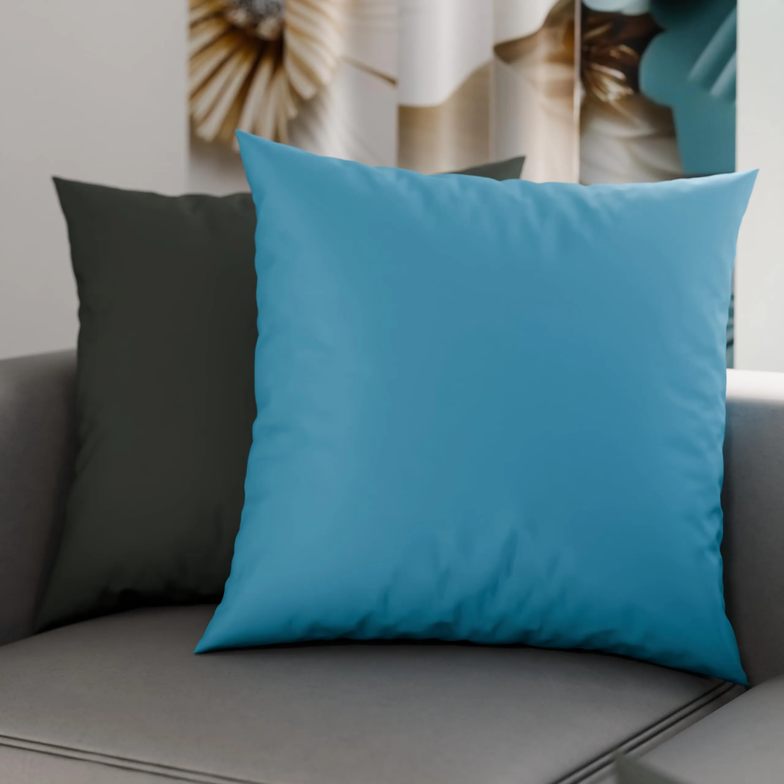 PETTI Artigiani Italiani Coppia di Federe Cuscino 50x50 cm in Microfibra Double Face Grigio Celeste, Set 2 - immagine 1