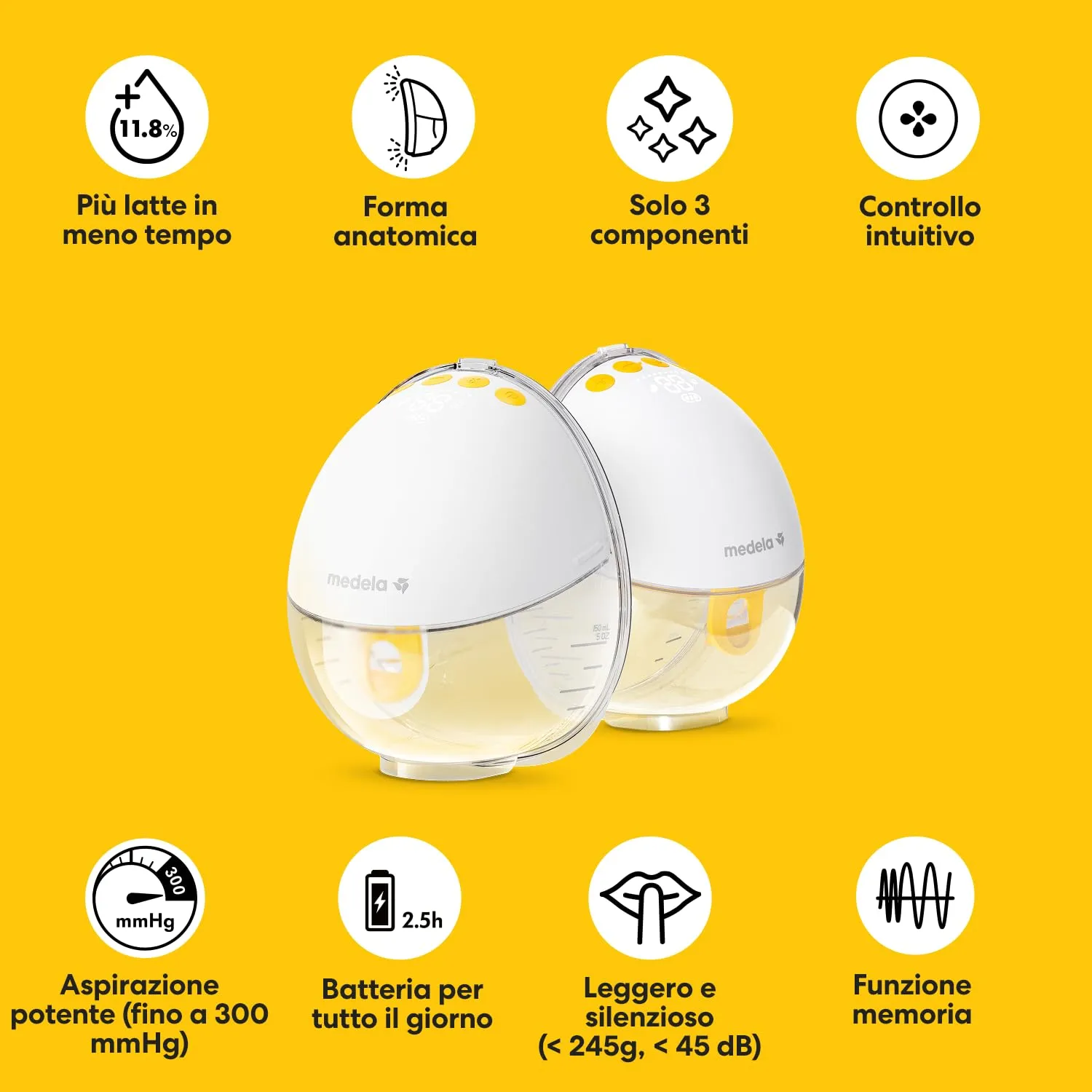 Medela Motion InBra Tiralatte Elettrico Indossabile con Borsa per la Conservazione - immagine 10