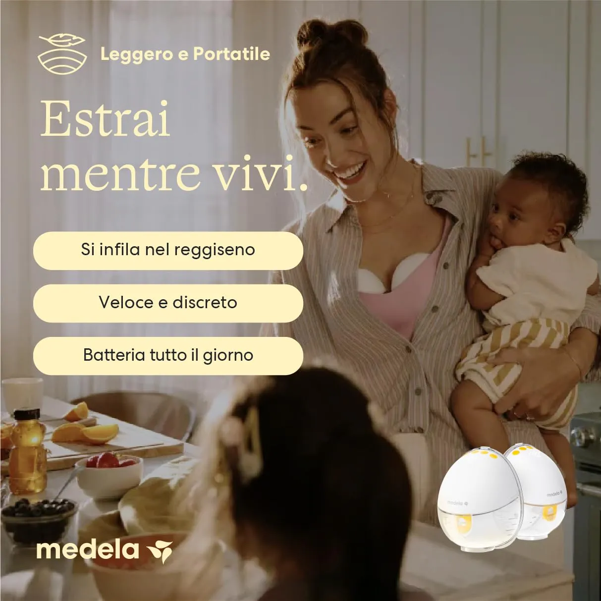 Medela Motion InBra Tiralatte elettrico indossabile con Borsa per la Conservazione - immagine 6