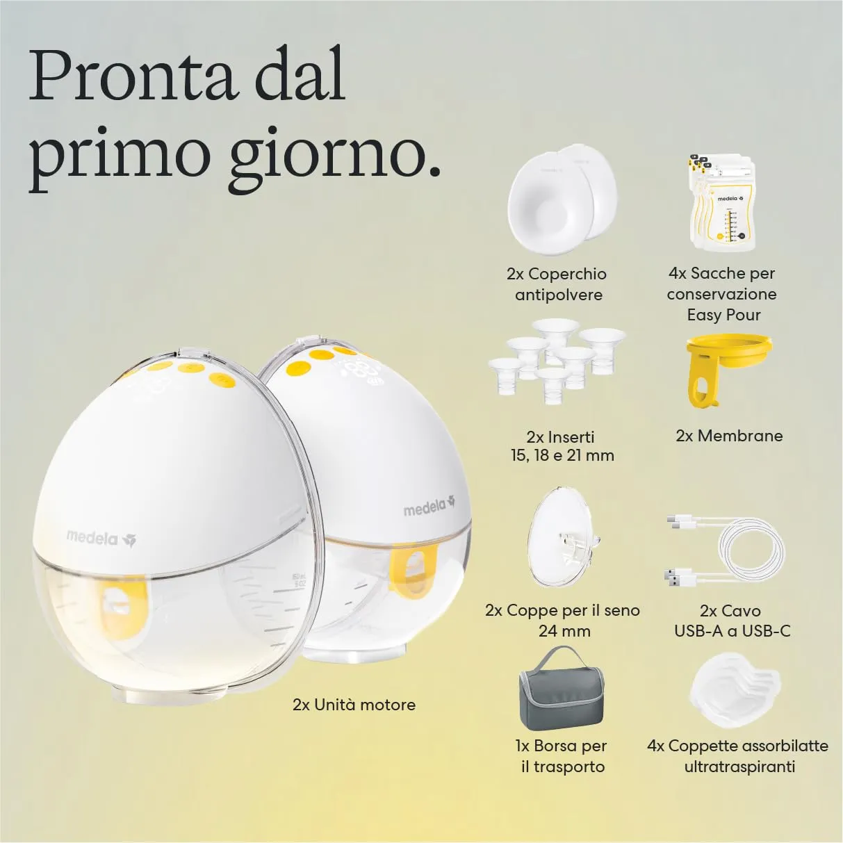 Medela Motion InBra Tiralatte elettrico indossabile con Borsa per la Conservazione - immagine 9