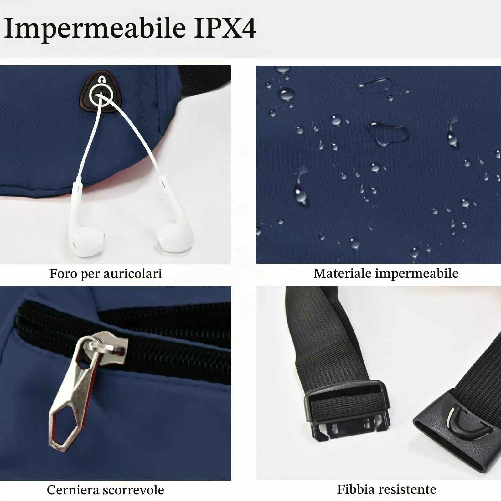 Rosoz Marsupio Sport Tattico per Uomo e Donna, Impermeabile per Escursionismo, Campeggio e Bicicletta - immagine 3