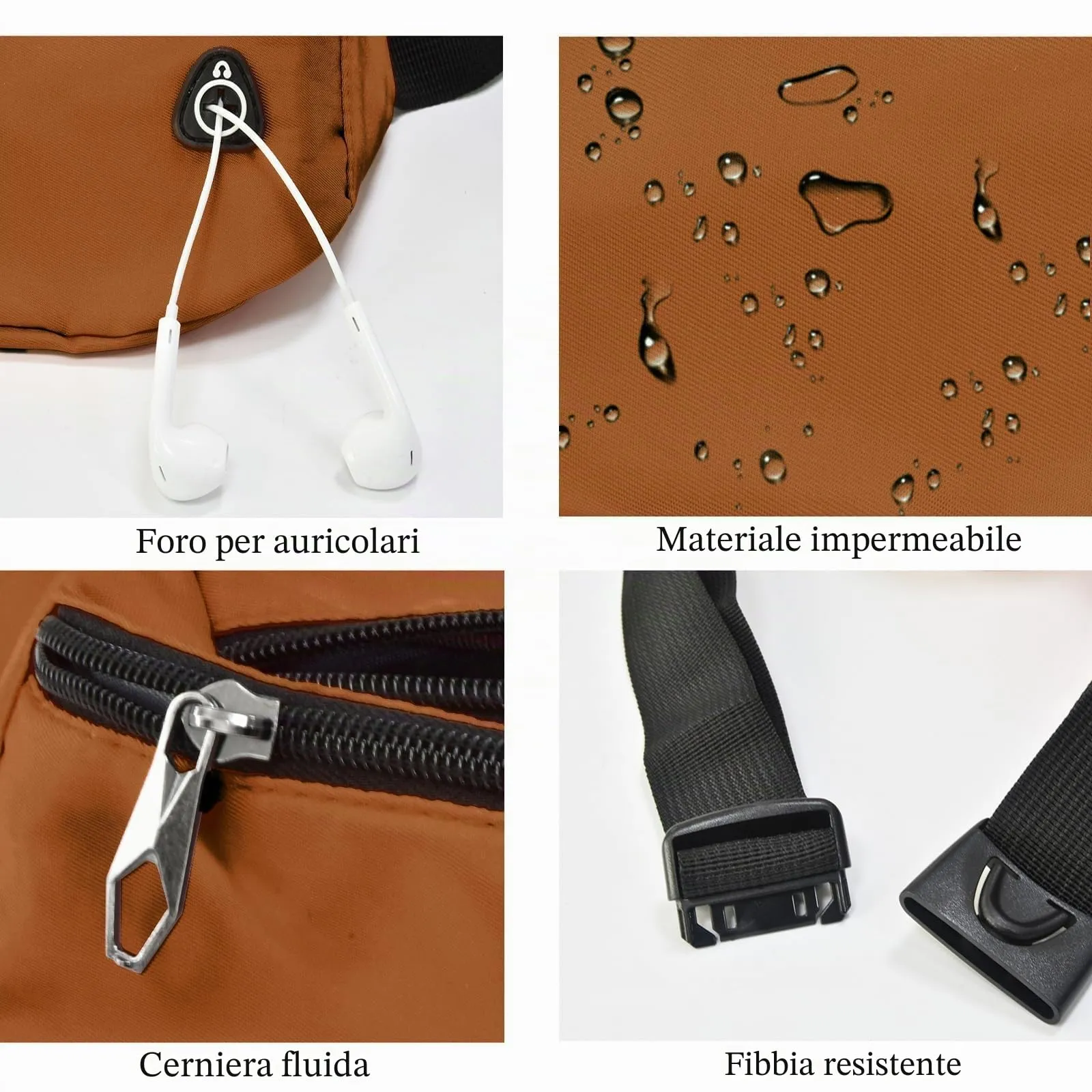 Rosoz Marsupio Sport all'Aperto per Uomo e Donna, Resistente e Idrorepellente per Escursionismo, Campeggio e Bicicletta - immagine 4