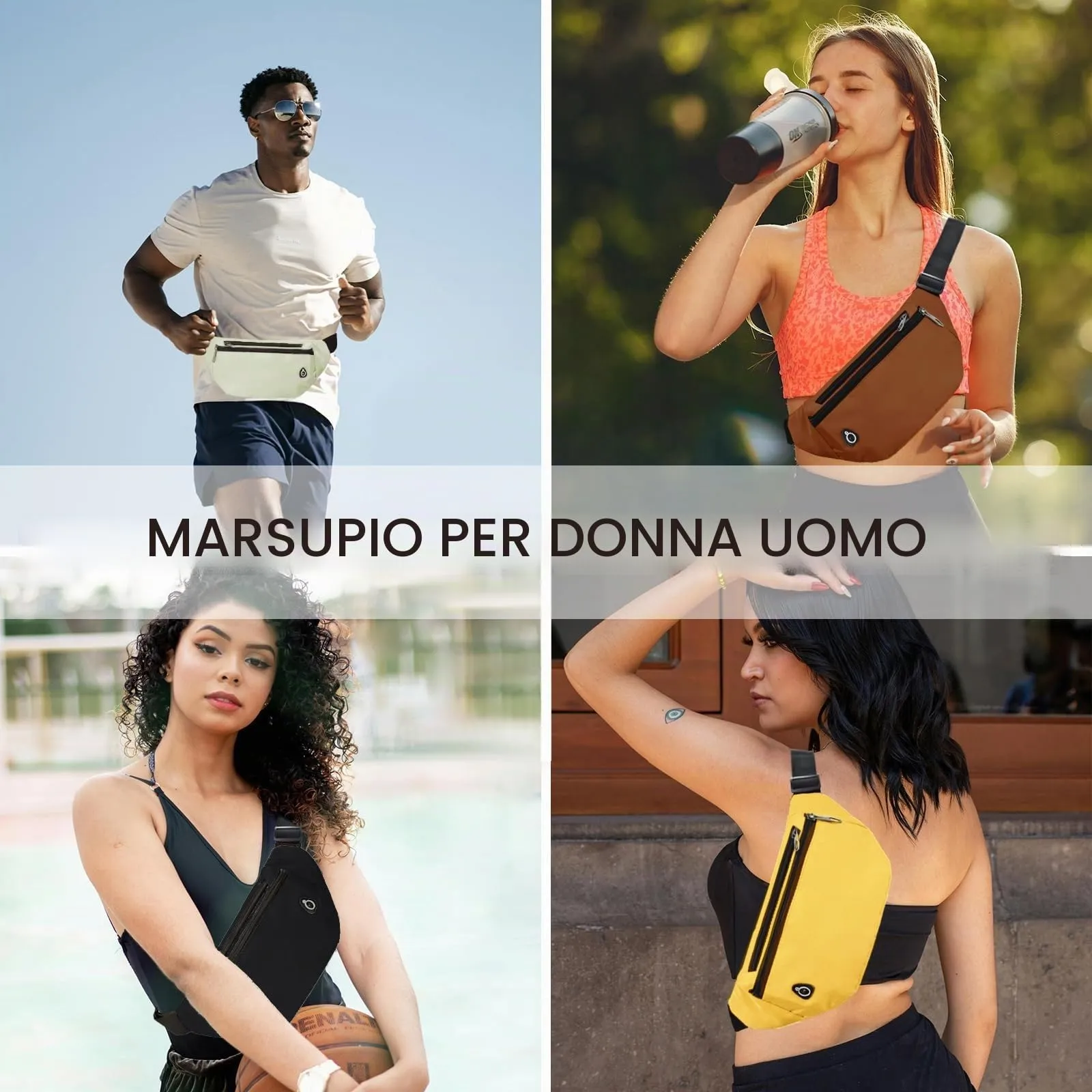 Rosoz Marsupio Sport all'Aperto per Uomo e Donna, Resistente e Idrorepellente per Escursionismo, Campeggio e Bicicletta - immagine 5