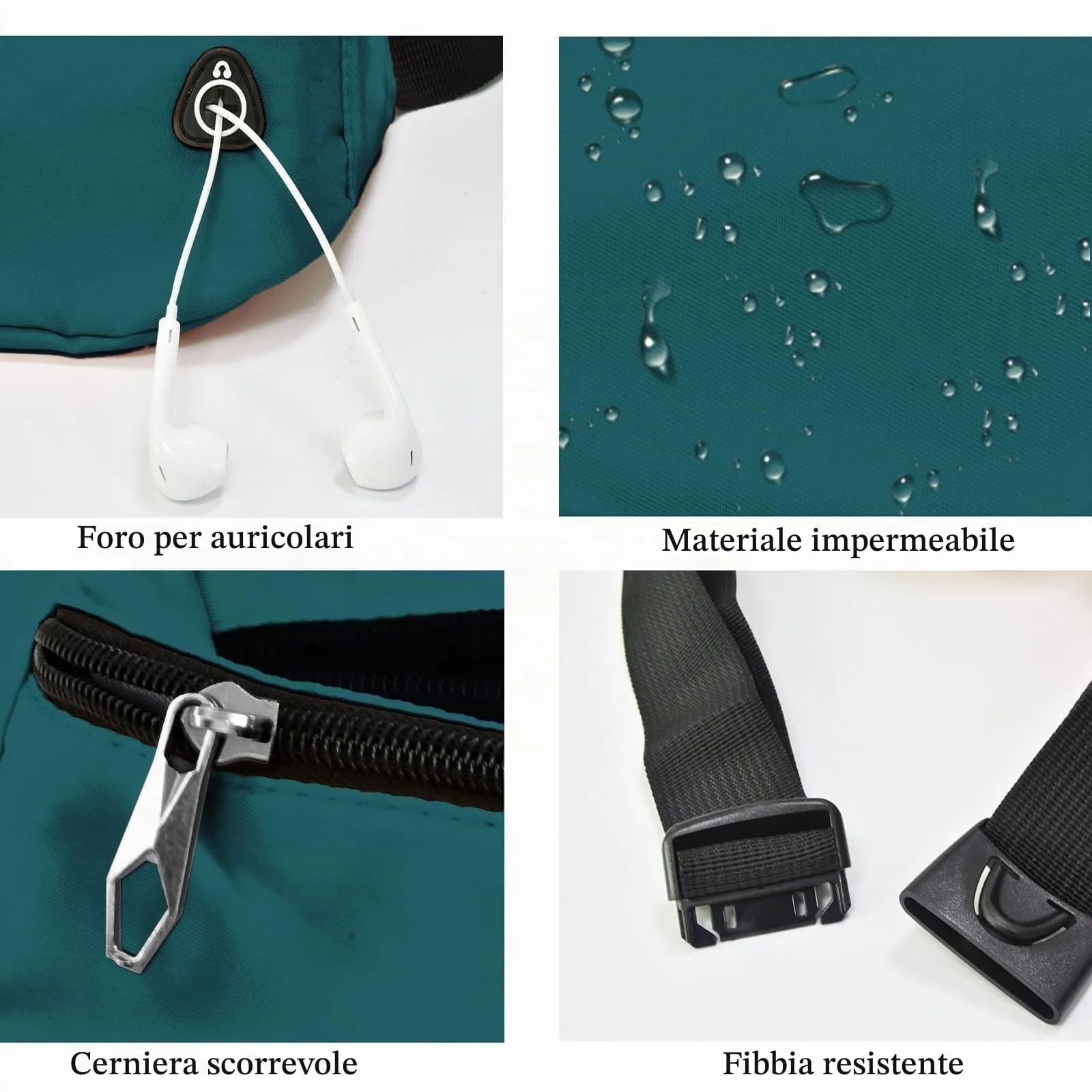 Rosoz Marsupio Sport Tattico per Uomo e Donna, Resistente all'Acqua per Escursionismo, Campeggio e Bicicletta - immagine 3
