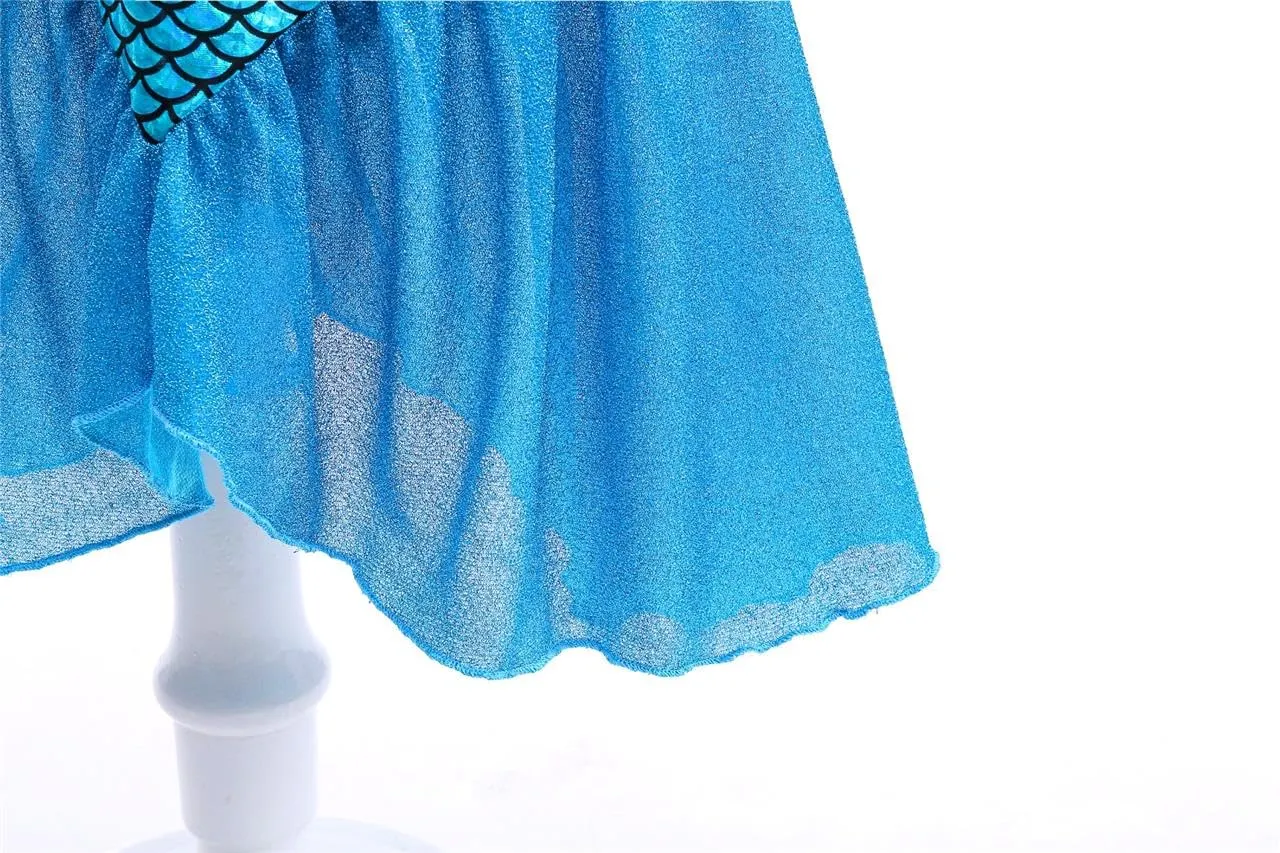 Lito Angels Costume da Sirena per Bambina, Viola e Blu, 10-11 Anni 146 - immagine 6