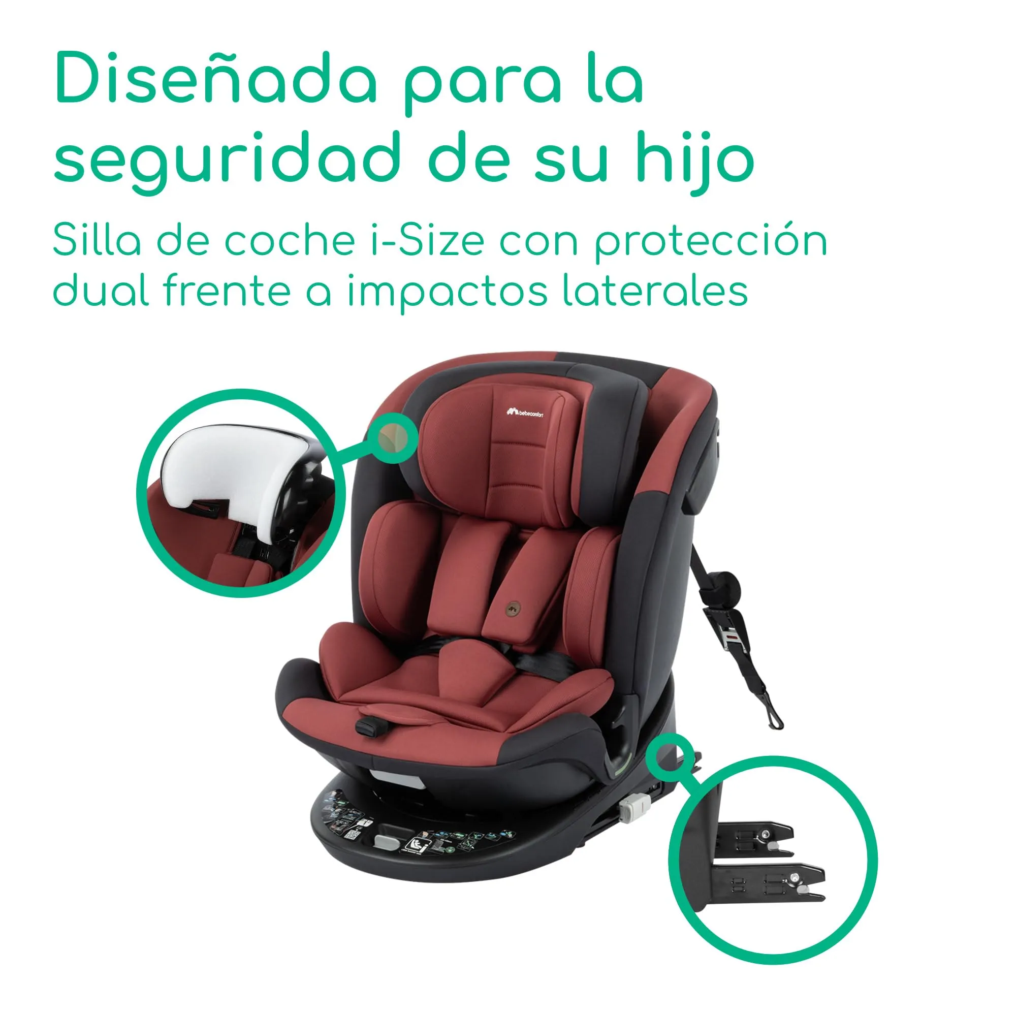 Bebeconfort RevolveFix 360 i-Size, 40–150 cm, Dual Red - immagine 4