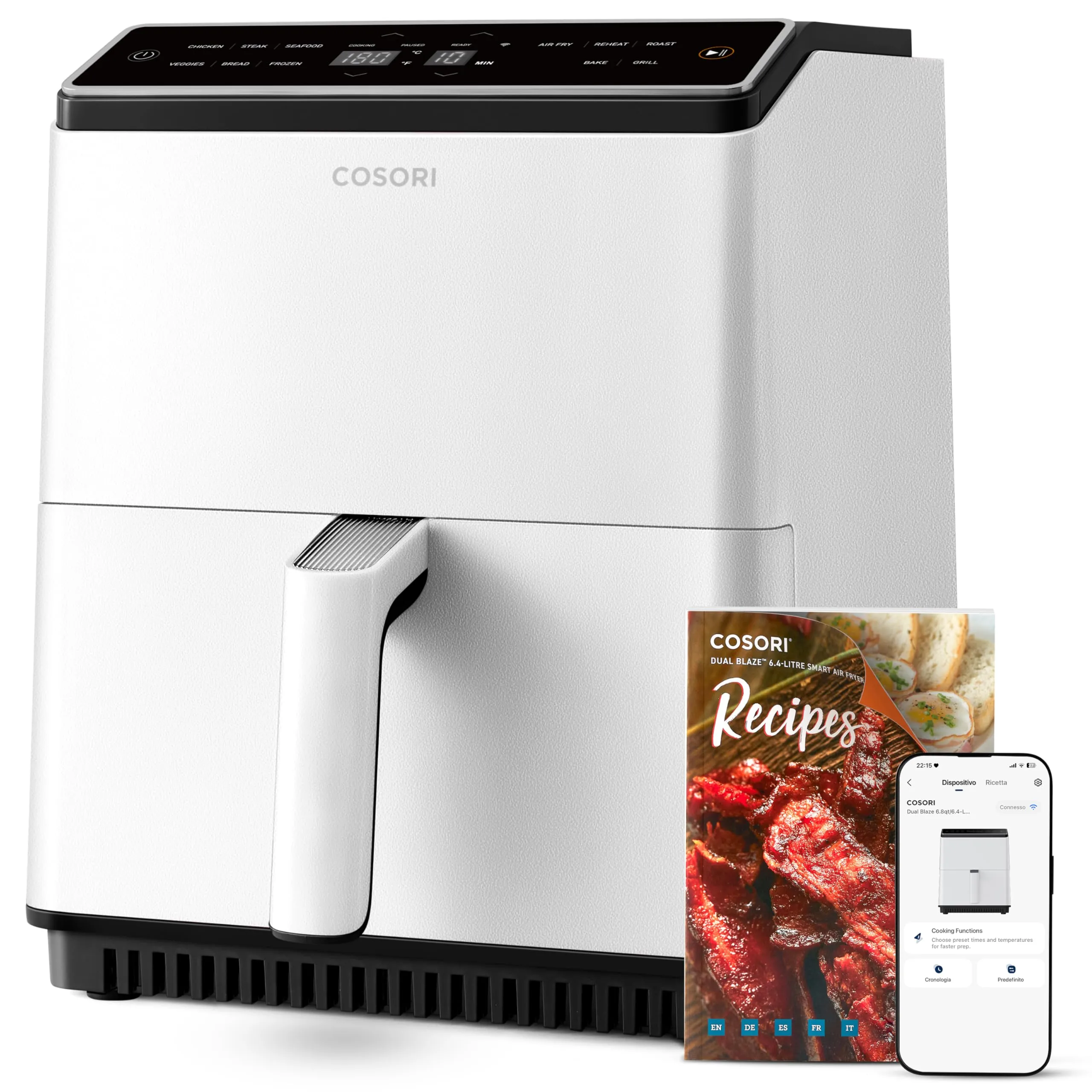 Cosori Dual Blaze Friggitrice ad Aria 6,4L Wifi 11 Funzioni, Bianco - immagine 1