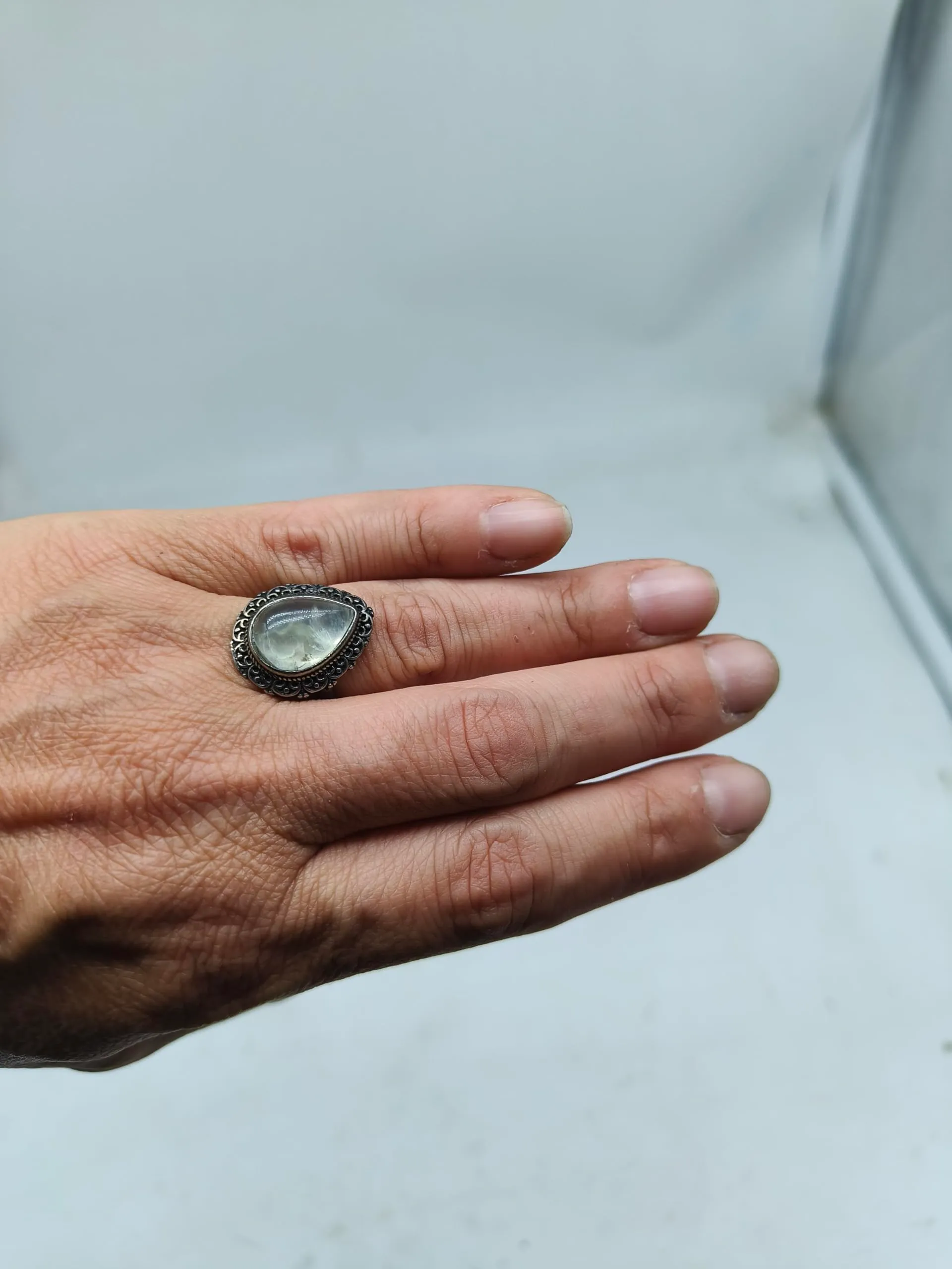Generico Anello Regolabile in Prenite Goccia - immagine 2