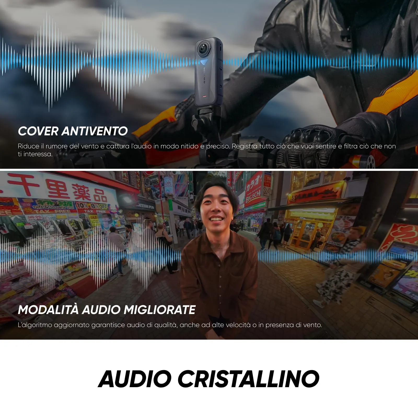 Insta360 X4 Air Pack Starter - Videocamera 8K 360 8K30fps - immagine 9