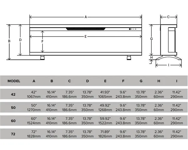Weka Fireplace Panorama 3S 50 Caminetto Elettrico 127cm, WiFi - immagine 5