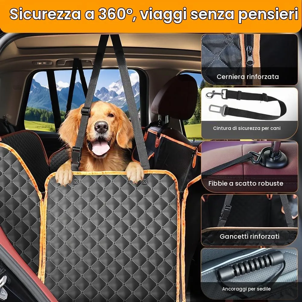 KYG Coprisedile Auto per Cani Impermeabile e Antigraffio con Cinturino di Sicurezza e Finestra in Rete per SUV e Auto - immagine 5