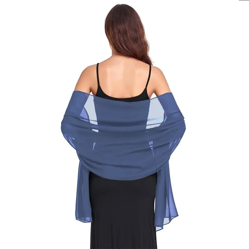 Van Der Rich Stola in Mussola di Seta Foulard Scialle Leggero Donna - Jeans - immagine 1