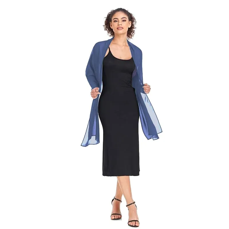 Van Der Rich Stola in Mussola di Seta Foulard Scialle Leggero Donna - Jeans - immagine 2