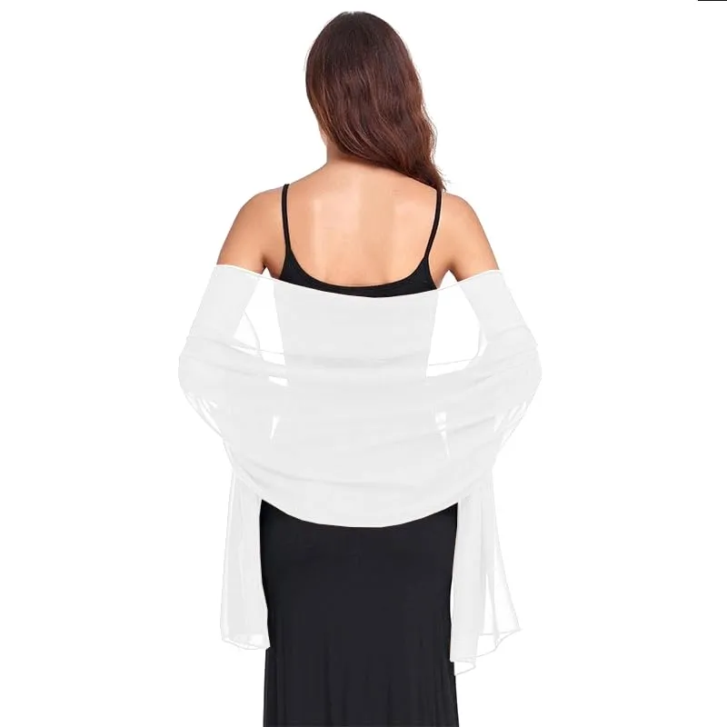 Van Der Rich Stola in Mussola di Seta Foulard Scialle Leggero Donna - Crema - immagine 1