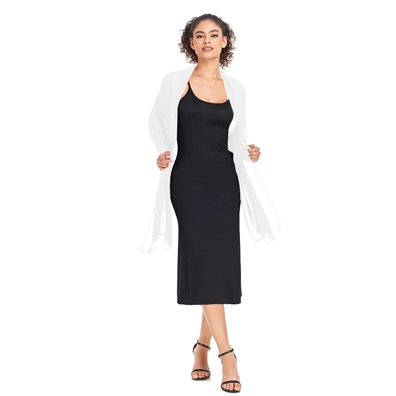 Van Der Rich Stola in Mussola di Seta Foulard Scialle Leggero Donna - Crema - immagine 2