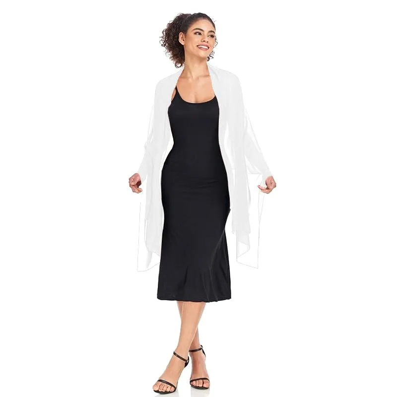 Van Der Rich Stola in Mussola di Seta Foulard Scialle Leggero Donna - Crema - immagine 3