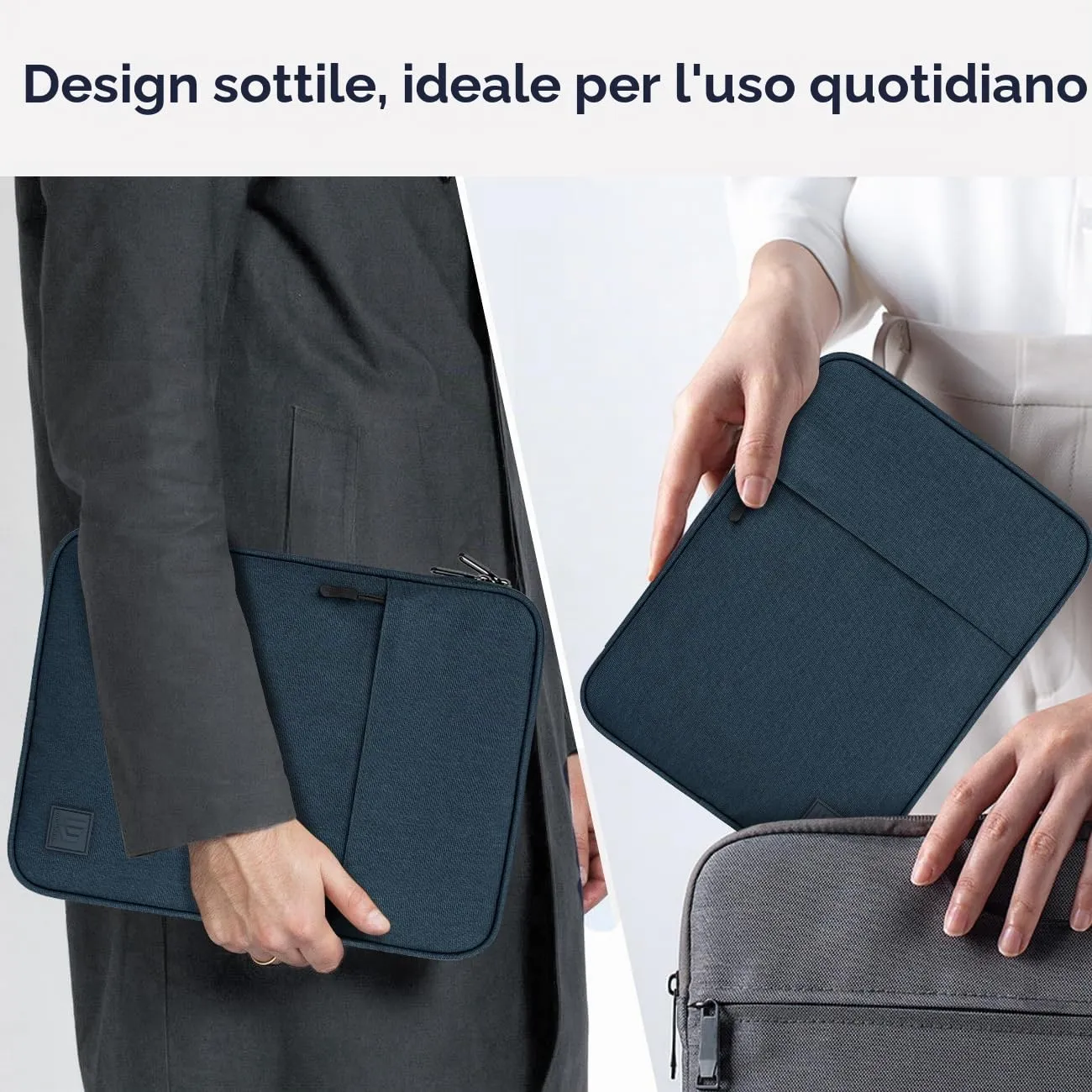 Dadanism Custodia Borsa Portatile per Tablet 13 Pollici, Indaco - immagine 7