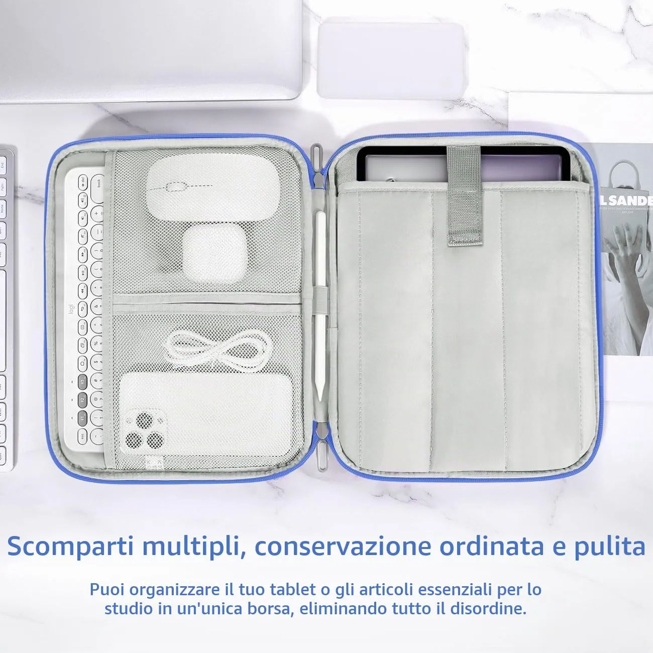 Dadanism Borsa Portatile per Tablet 13 Pollici, Pervinca - immagine 4