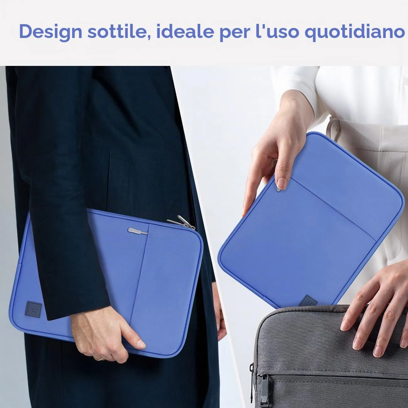 Dadanism Borsa Portatile per Tablet 13 Pollici, Pervinca - immagine 7