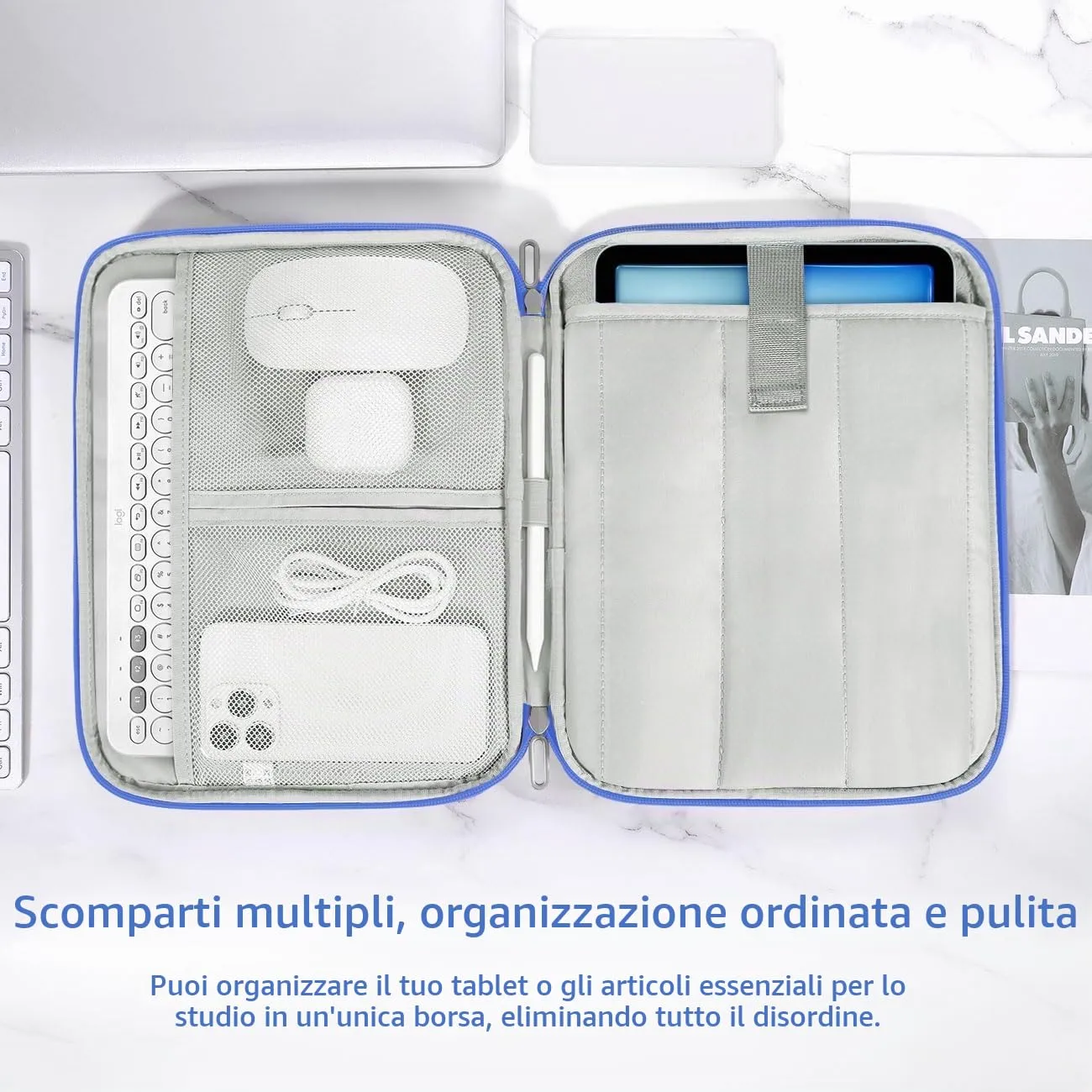 Dadanism Borsa Imbottita per Tablet 9-11 Pollici, Pervinca - immagine 4