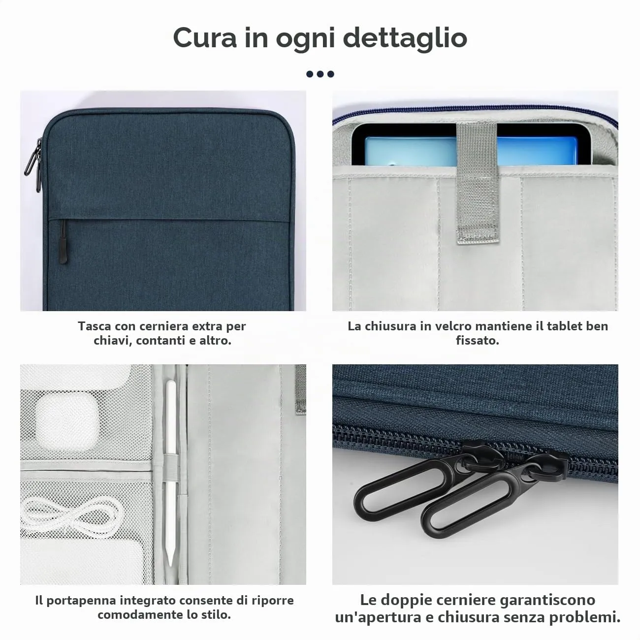 Dadanism Borsa Imbottita per Tablet 9-11 Pollici, Indago - immagine 5