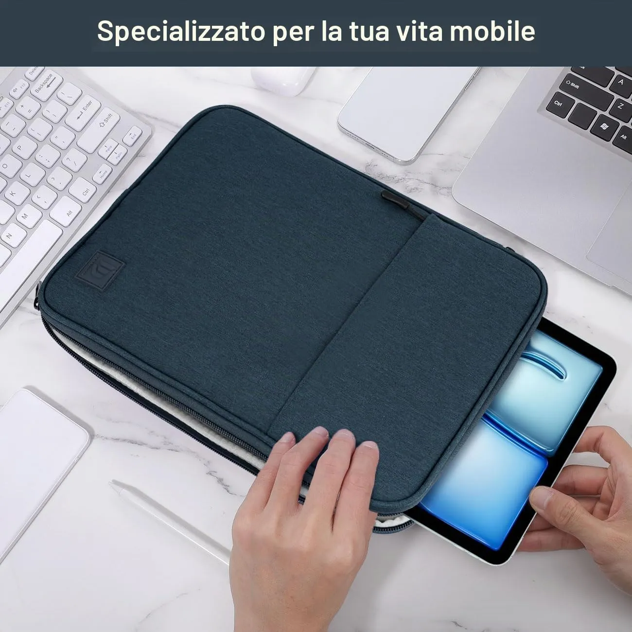 Dadanism Borsa Imbottita per Tablet 9-11 Pollici, Indago - immagine 6