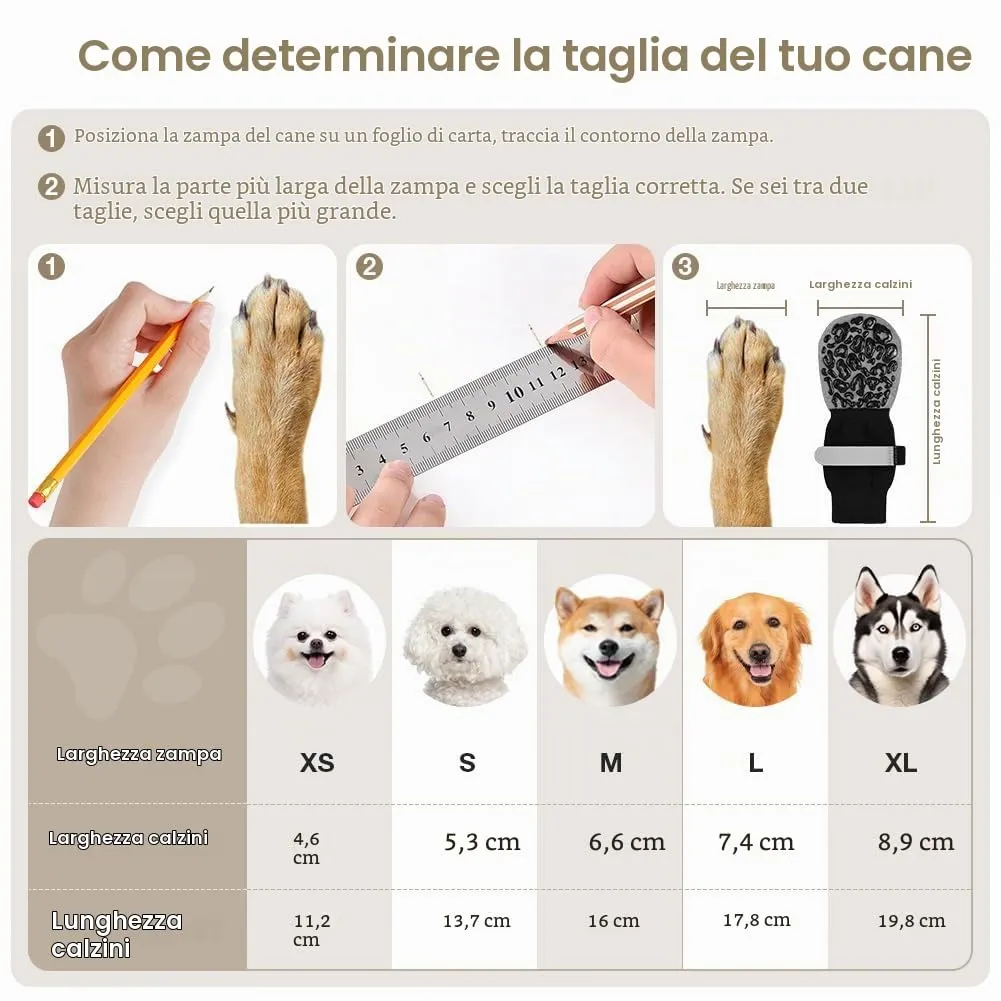 Adiwo Calzini Antiscivolo per Cani, Regolabili e Lavabili, Protezioni per Zampe Piccola e Media Taglia, Stampa Leopardata L - immagine 2