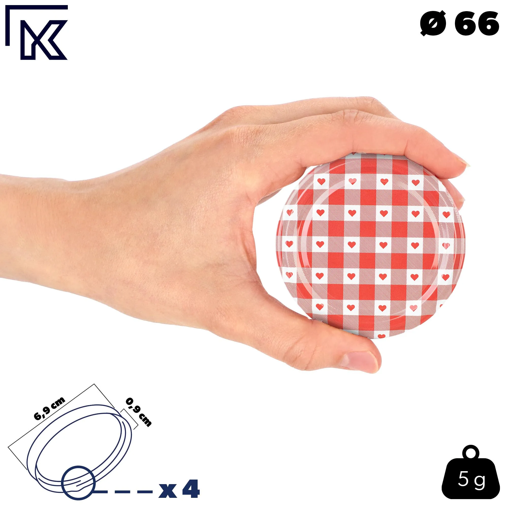 KADAX Set da 50 barattoli in vetro da 200ml TO66 con coperchio a vite - immagine 4